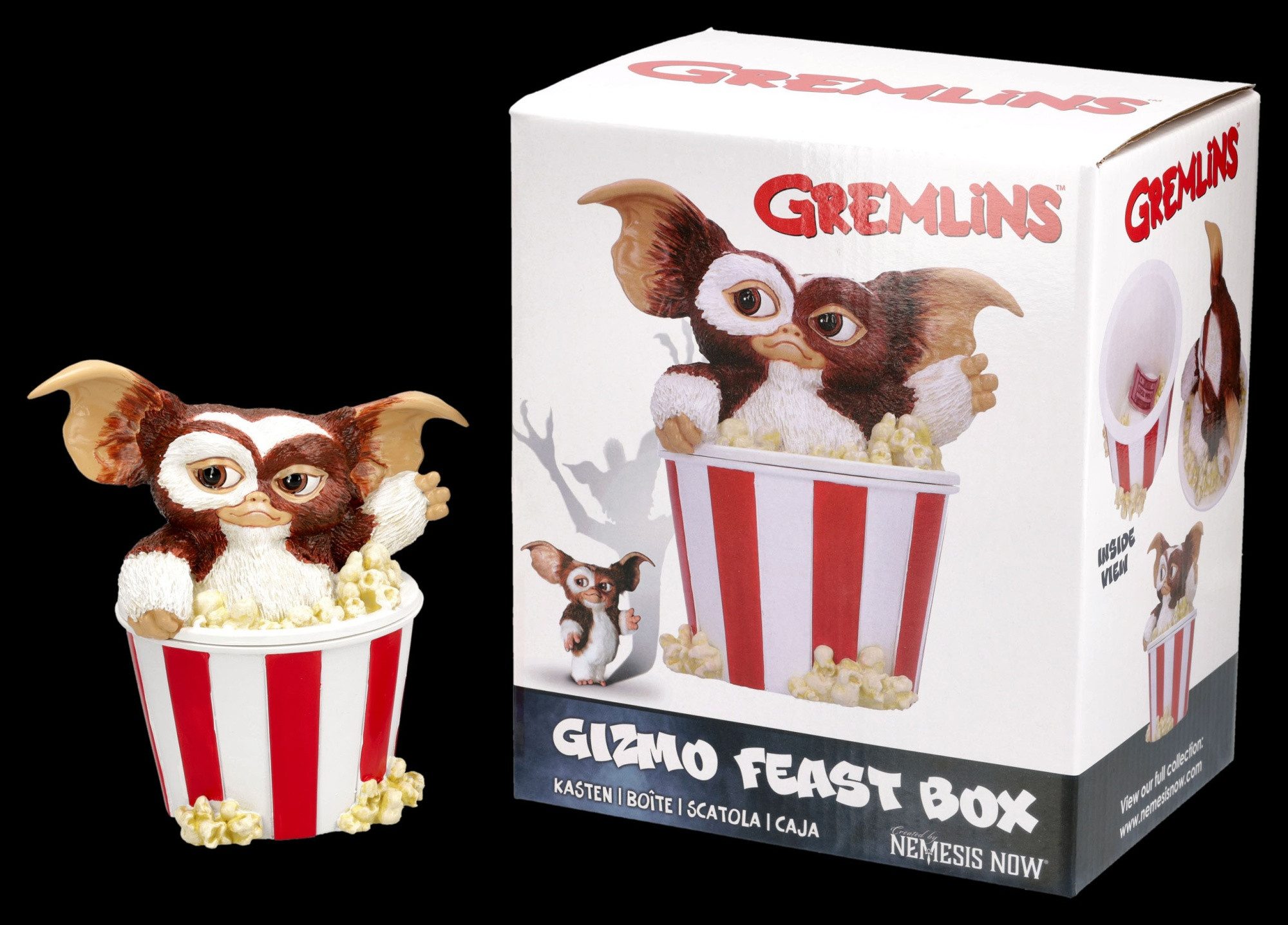 Figuren Shop GmbH Dekoobjekt Gremlins Schatulle - Gizmo Feast Box Dekofigur Kino Dekobox Dekoration
