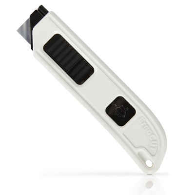 Bestlivings Cuttermesser CM-04884, (1-tlg), Sicherheitsmesser mit automatischem Klingeneinzug, Teppichmesser ergonomisches Design, vielseitige Einsatzmöglichkeiten, beidseitig bedienbar