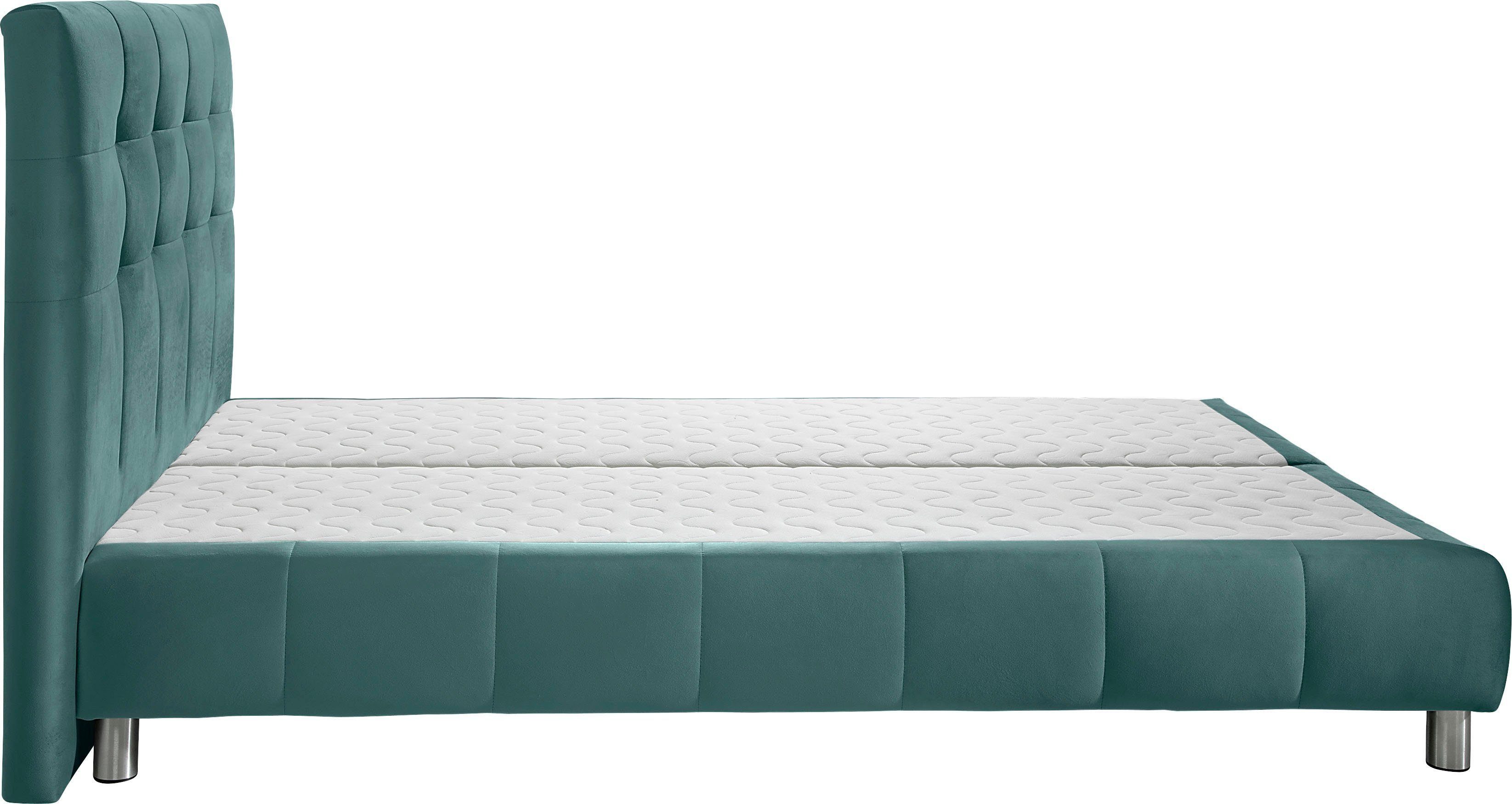 Überlänge andas in Struktur, Breiten Salo Samtoptik Boxspringbett XXL, 4 oder Härtegrade 220cm, 6 in