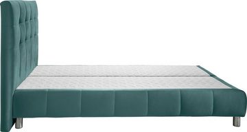 andas Boxspringbett Salo XXL, in Samtoptik oder Struktur, 6 Breiten in Überlänge 220cm, 4 Härtegrade