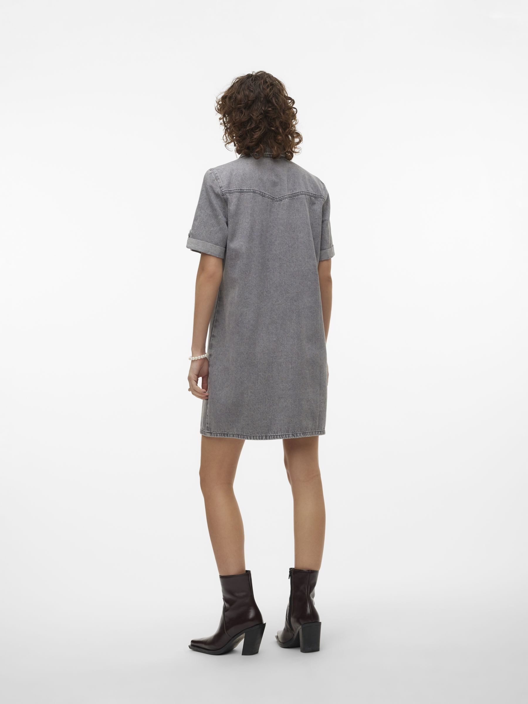 Vero Moda Jeanskleid VMJENNIE SS SHORT DENIM DRESS NOOS