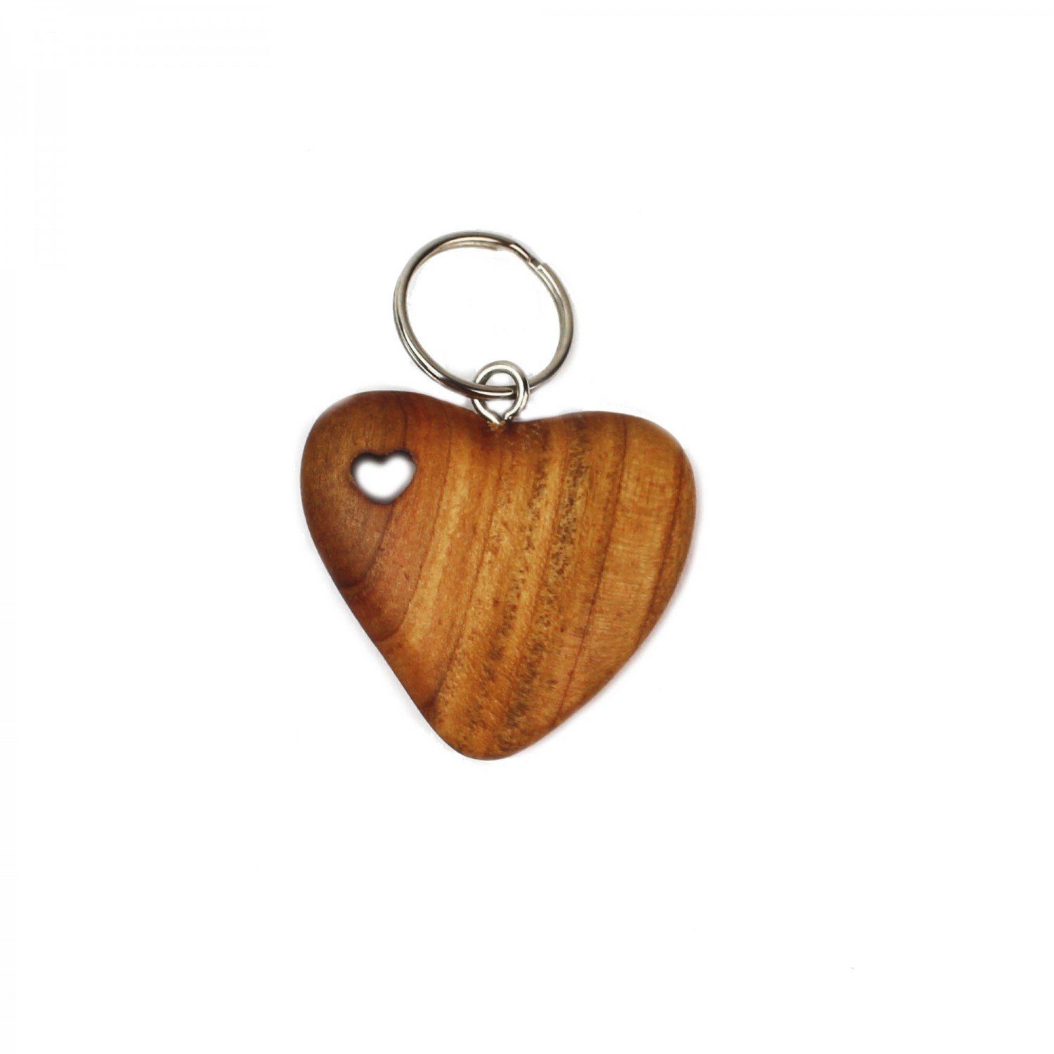 mitienda Schlüsselanhänger Schlüsselanhänger im Herz aus Holz Herz