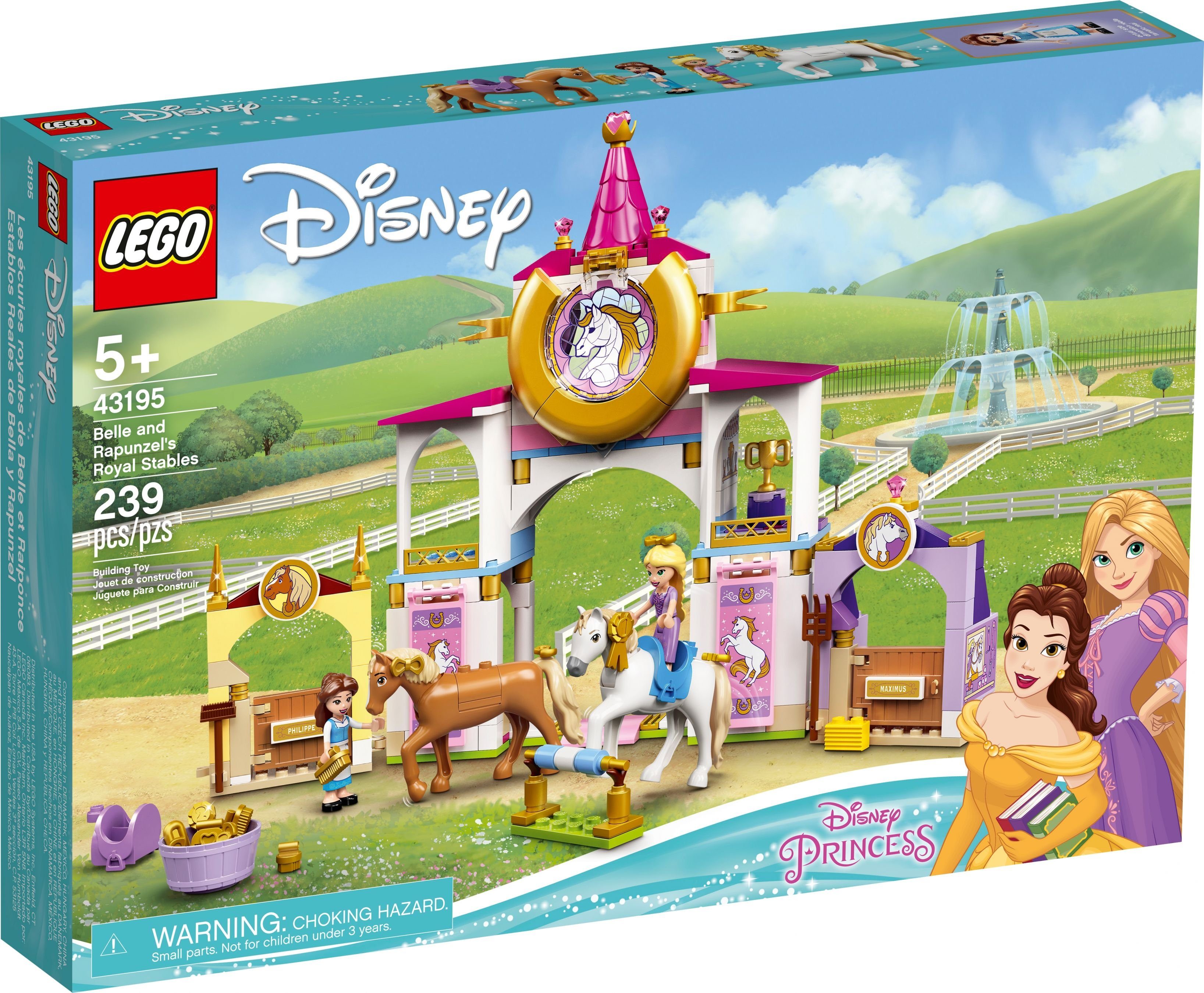 LEGO® Konstruktionsspielsteine LEGO® Disney™ - Belles und Rapunzels königliche Ställe, (Set, 239 St)