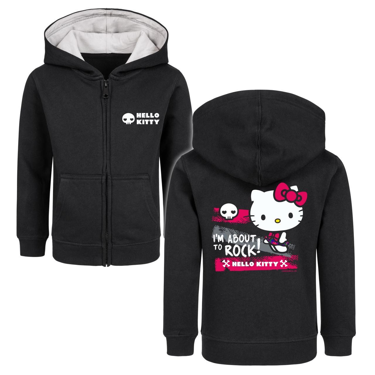 Kapuzensweatjacke mit Hello Kitty (About to Rock) Aufdruck für Kinder (2–14 J)