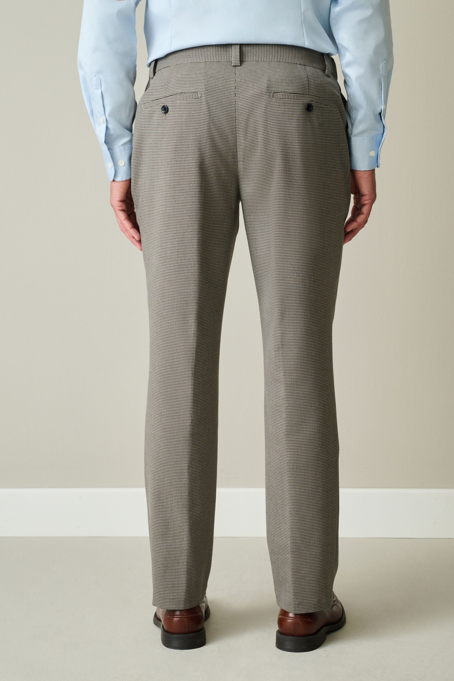 Next Anzughose Elegante Hosen im Hahnentrittmuster (1-tlg)