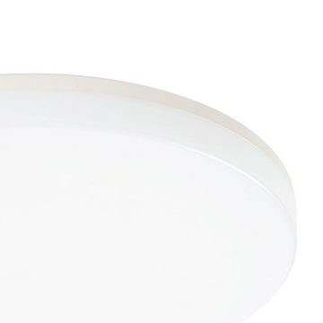 Prios LED Deckenleuchte Artin, LED-Leuchtmittel fest verbaut, Farbwechsel warmweiß / tageslicht, Modern, Polycarbonat, weiß, 1 flammig, inkl. Leuchtmittel, LED Lampe