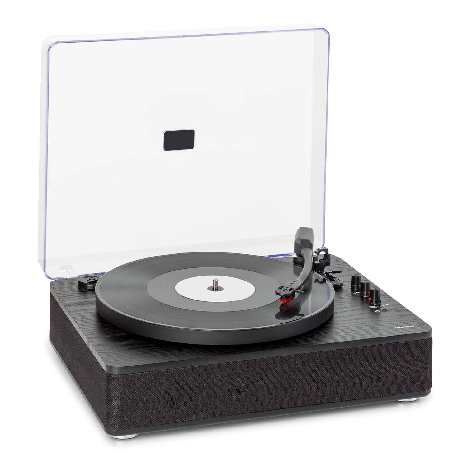 Auna TT-Classic Schallplattenspieler Bluetooth, Plattenspieler) Lautsprecher mit Vinyl (Riemenantrieb, Plattenspieler Plus