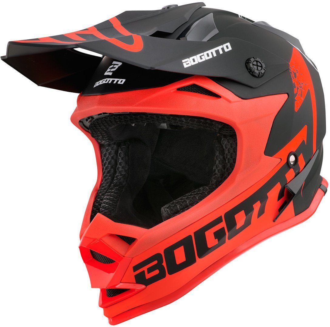 Bogotto Motocrosshelm V321 Soulcatcher Motocross Helm, Notfallsystem-polsterung (eqrs)