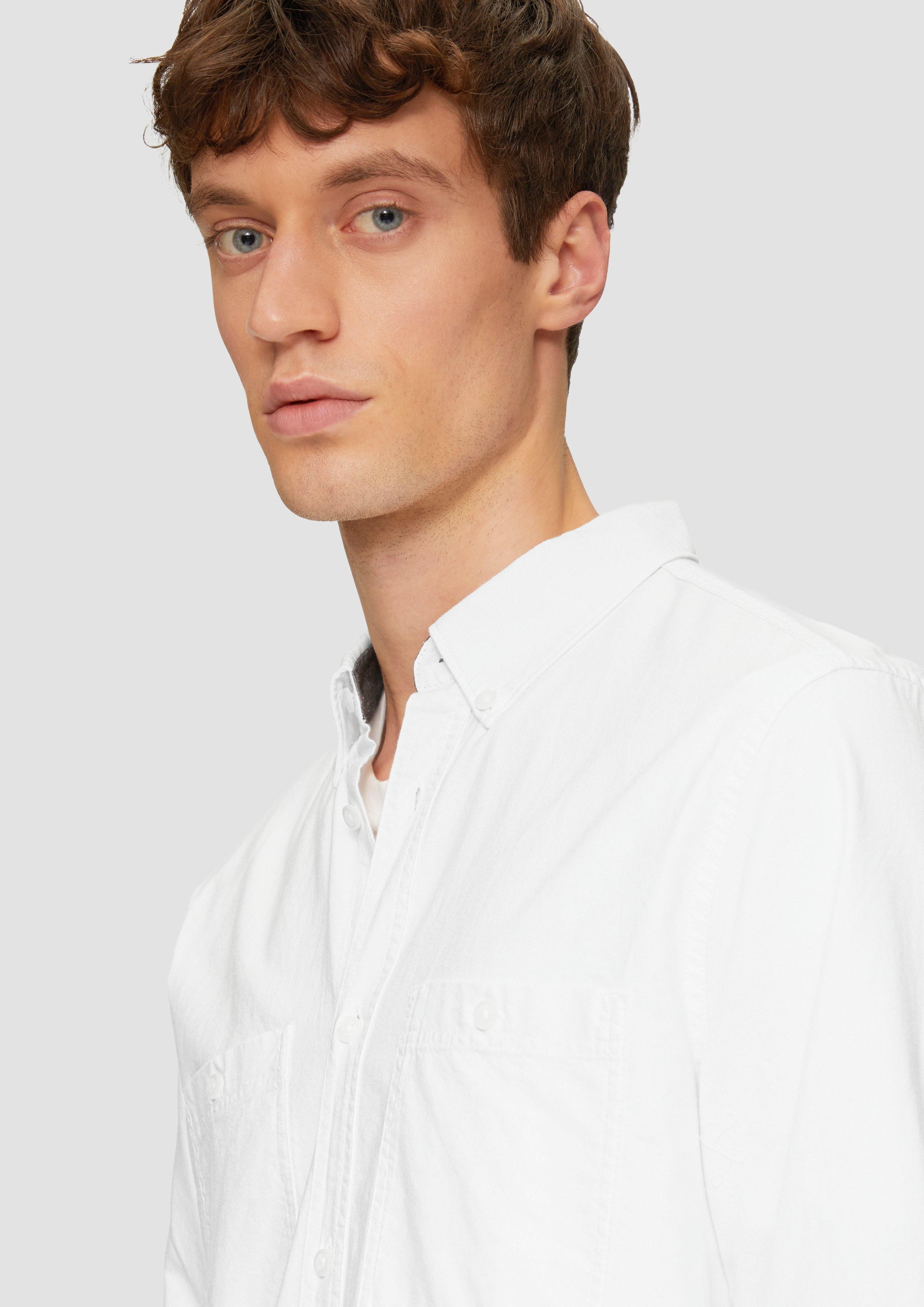s.Oliver Langarmhemd Regular Fit: Baumwollhemd mit günstig online kaufen