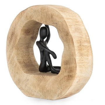 Moritz Skulptur Frau posierend, Holz Deko Figuren Wohnzimmer Holzdeko Objekte Holzdekoration