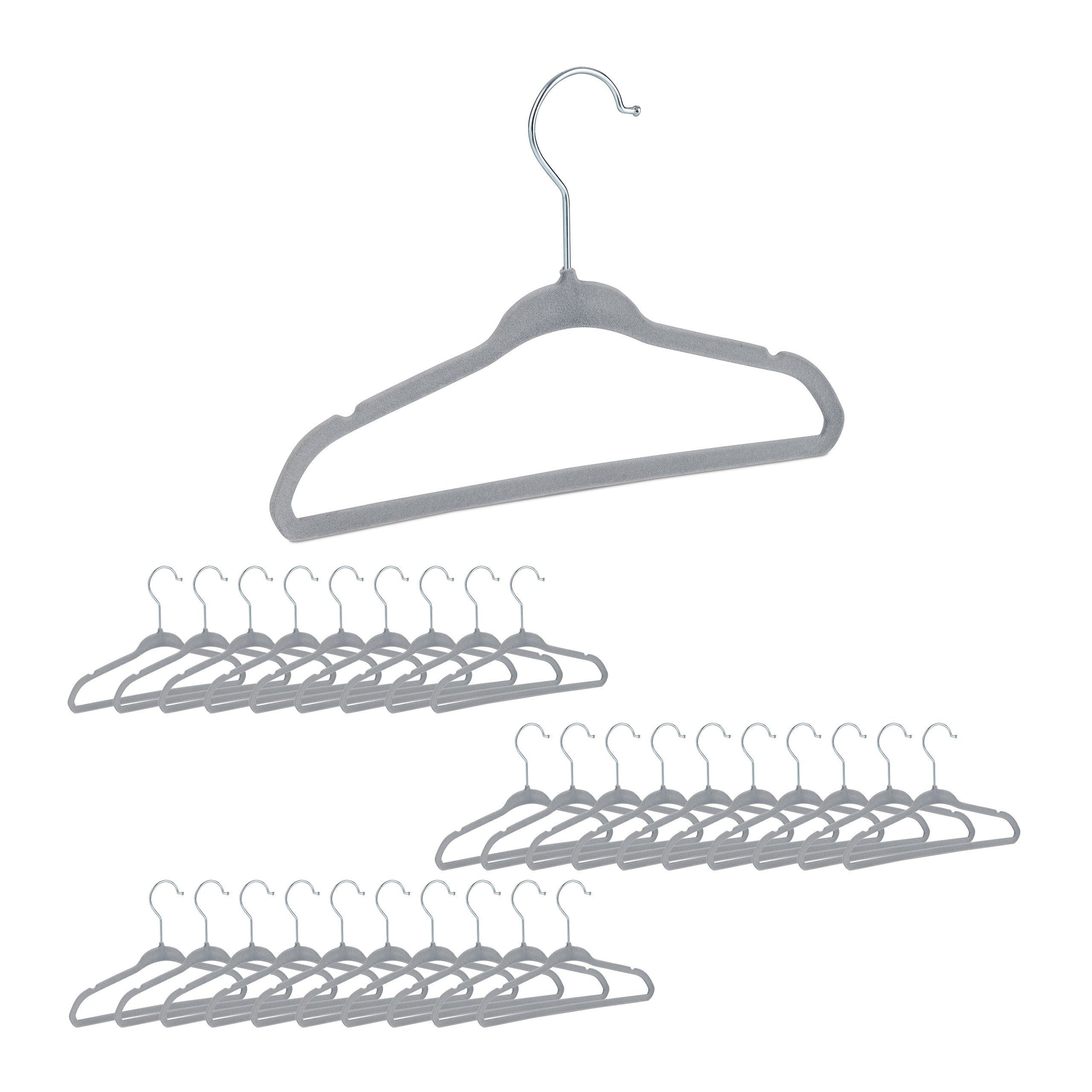 relaxdays Kleiderbügel Kinderkleiderbügel Samt, (30er Set, günstig online kaufen