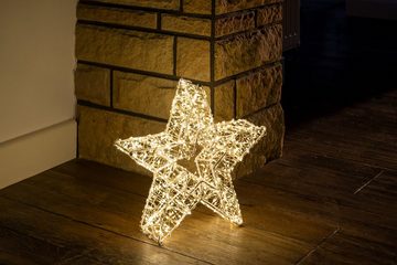 Star-Max LED Stern Weihnachtsstern, Weihnachtsdeko aussen, LED fest integriert, Warmweiß, stromsparende LED
