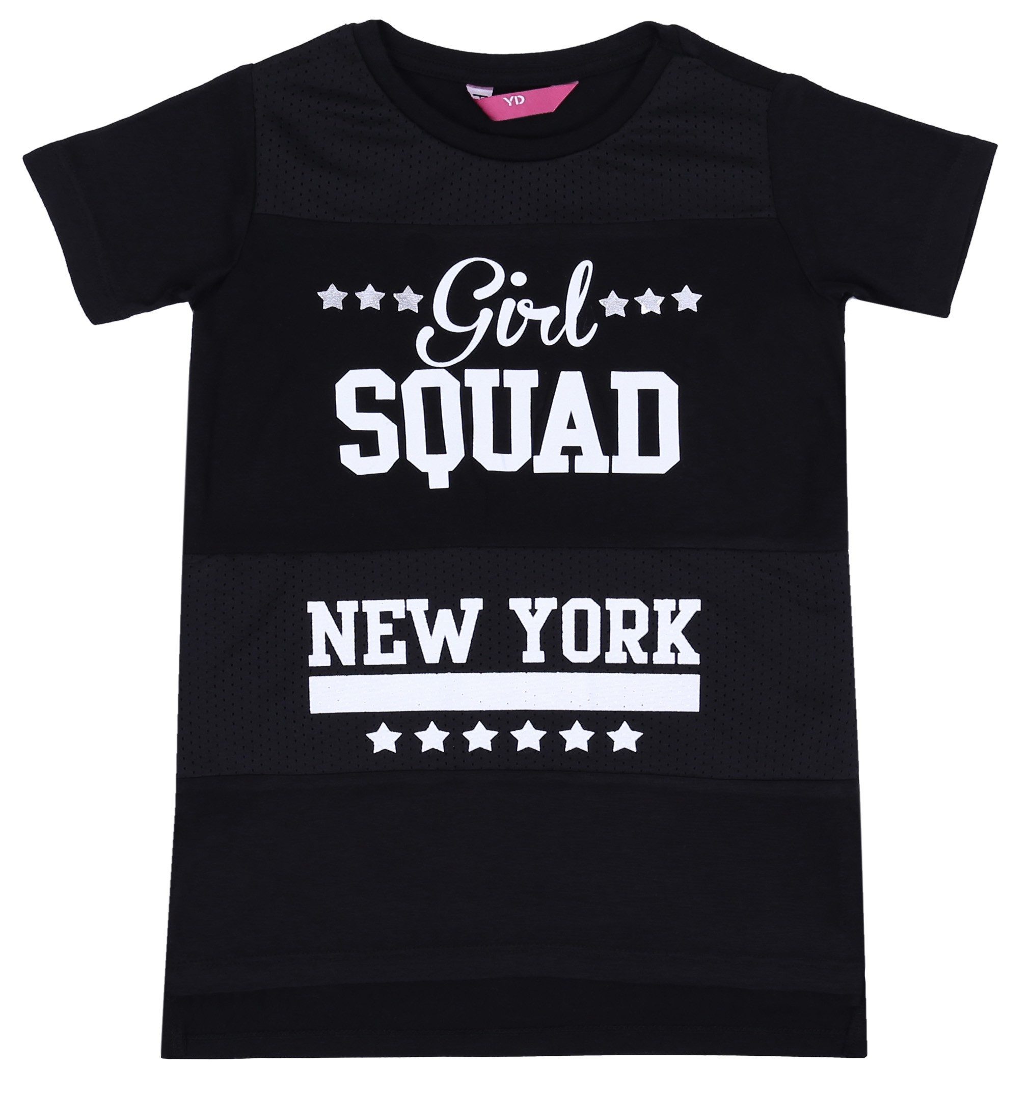 Sarcia.eu Kurzarmbluse Mädchen-T-Shirt in Schwarz New York 7-8 Jahre