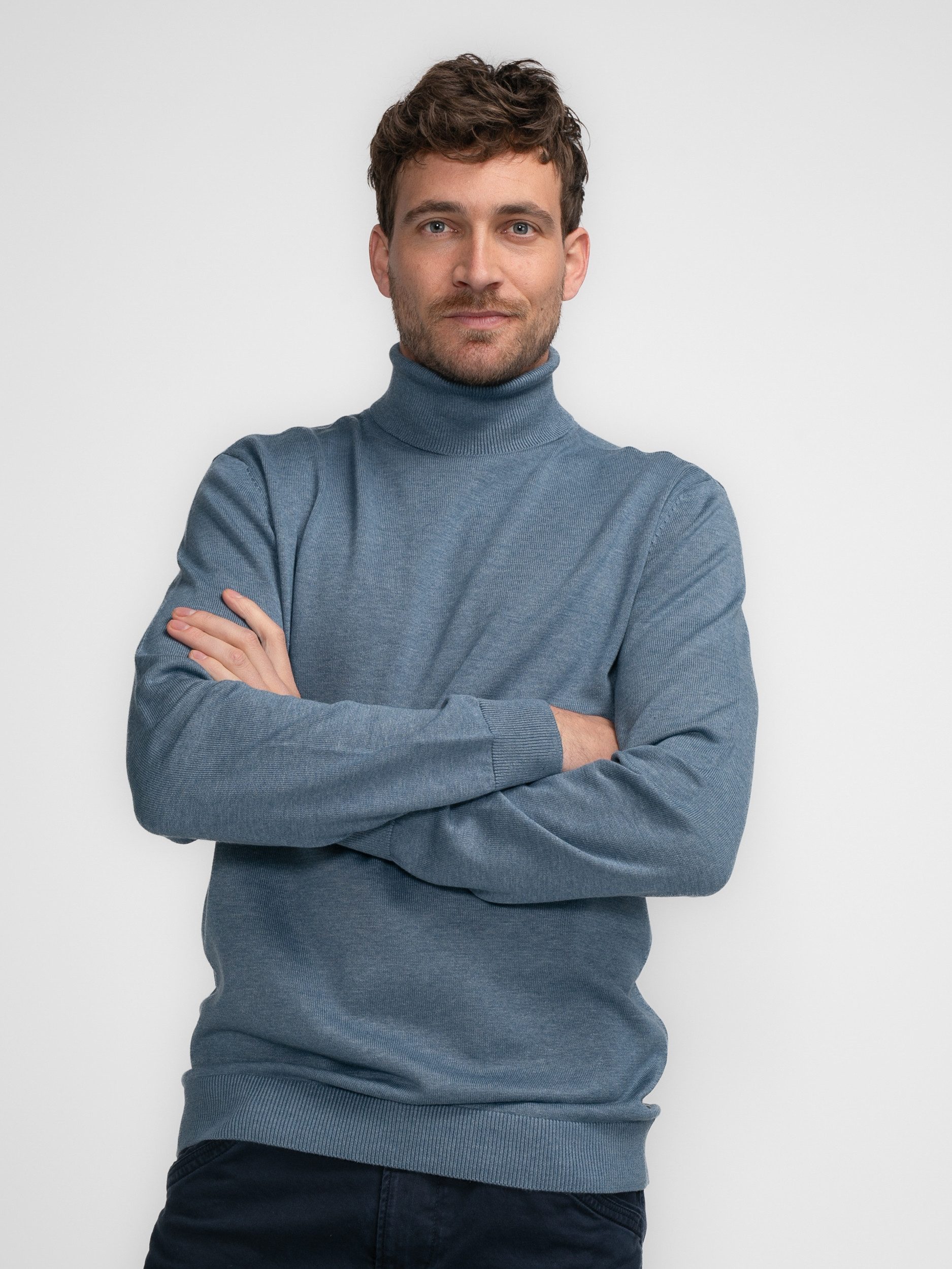Strickpullover Feinstrickrollkragenpullover Eagle