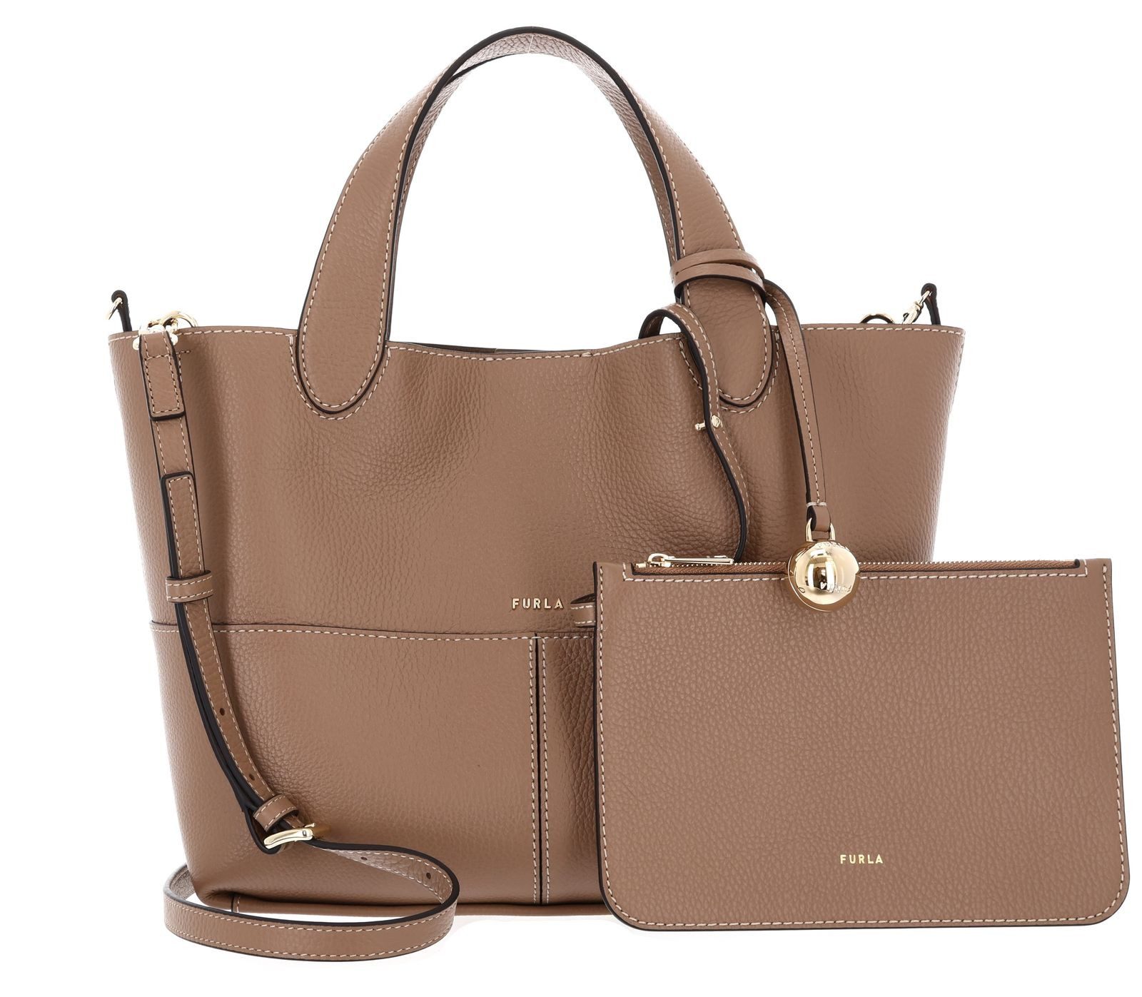 Furla Handtasche Tote (Set, 2-tlg), aus echtem Leder