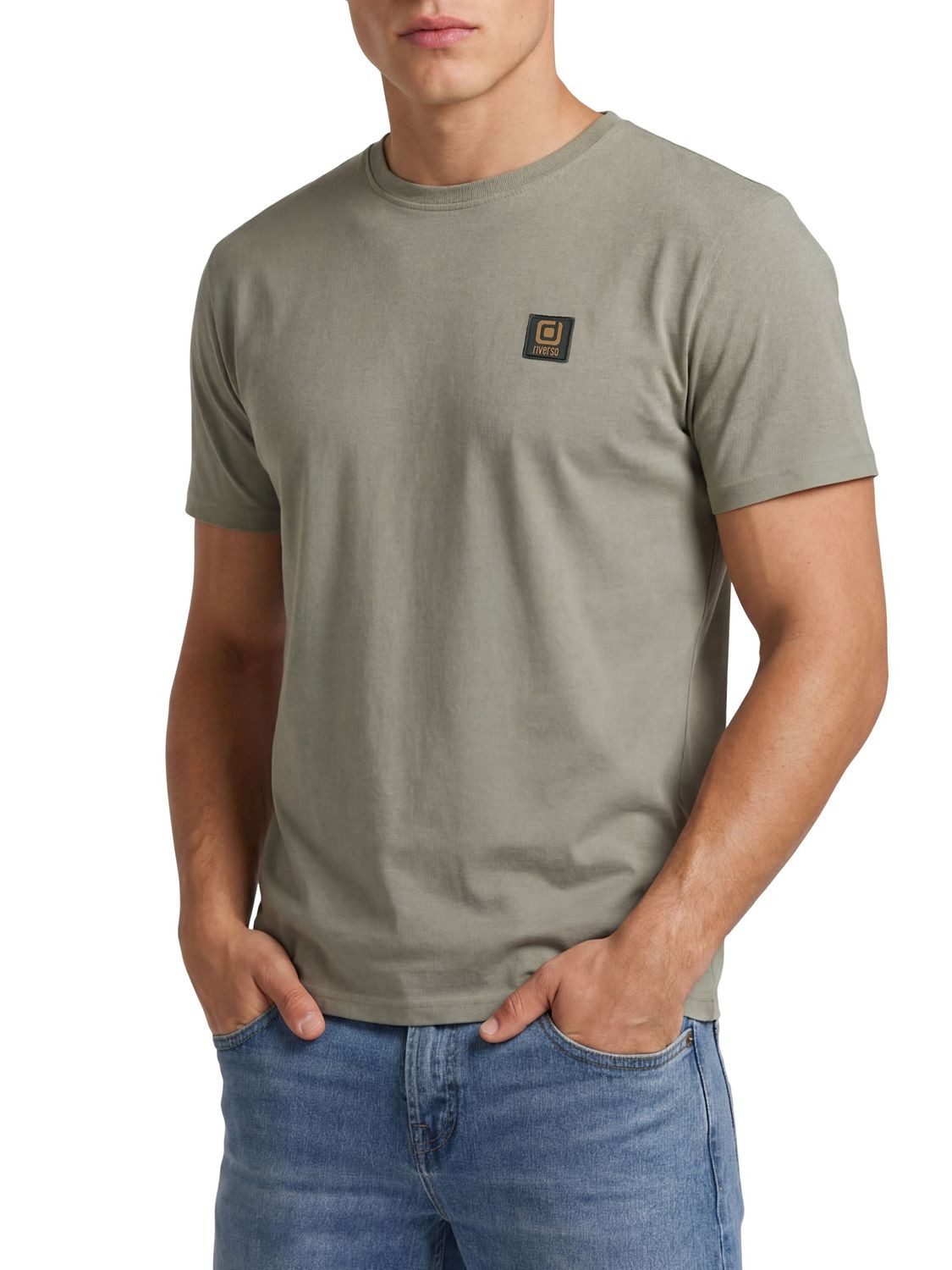 riverso T-Shirt Herren Basic Shirt RIVGino 3er Set Regular Fit (Vorteilspack, 3-tlg) Kurzarm Tee Shirt mit Rundhalsausschnitt aus 100% Baumwolle