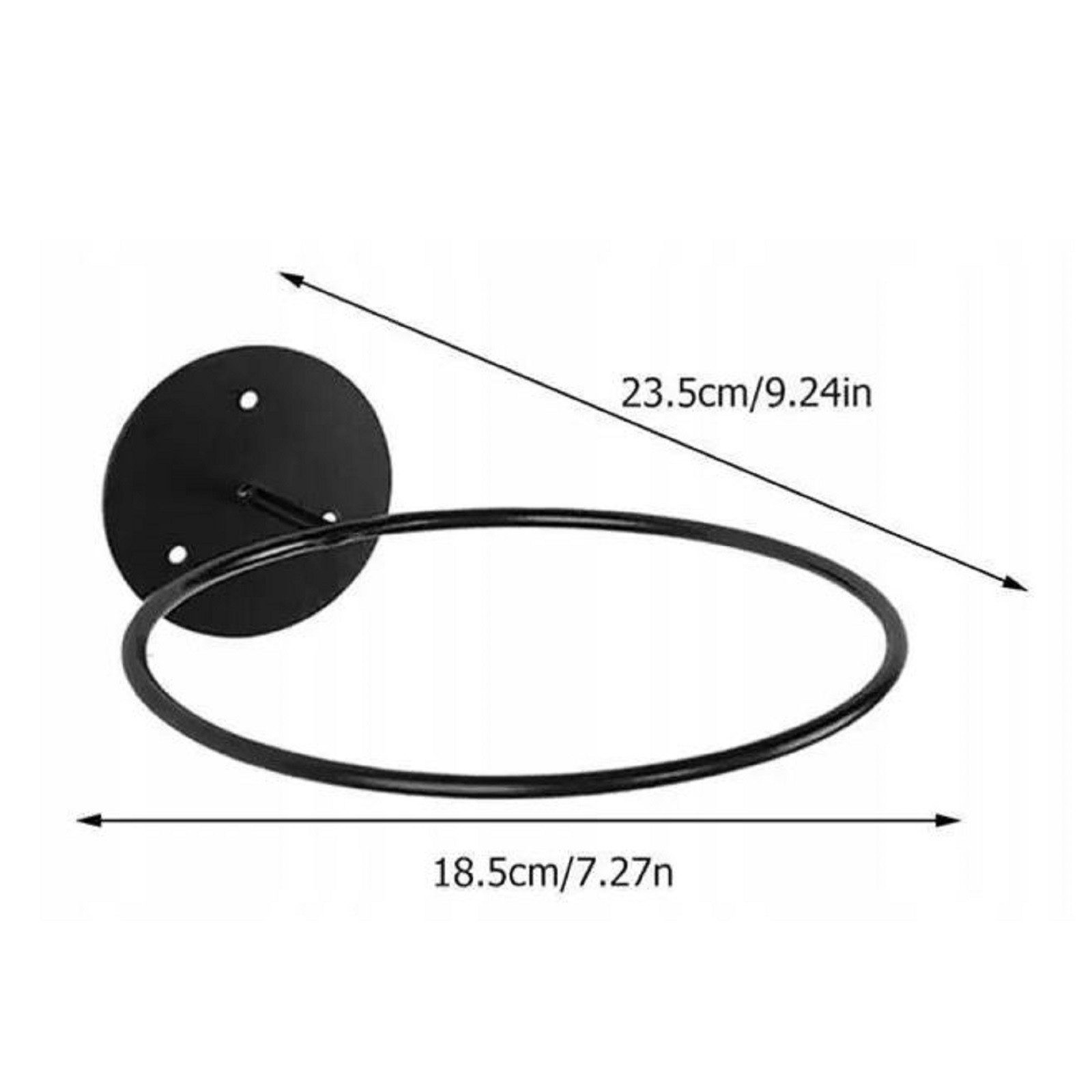 QLS Basketballständer 1 Stück, Ballhalterung Wandmontiert aus Metall für 1 Ball Schwarz
