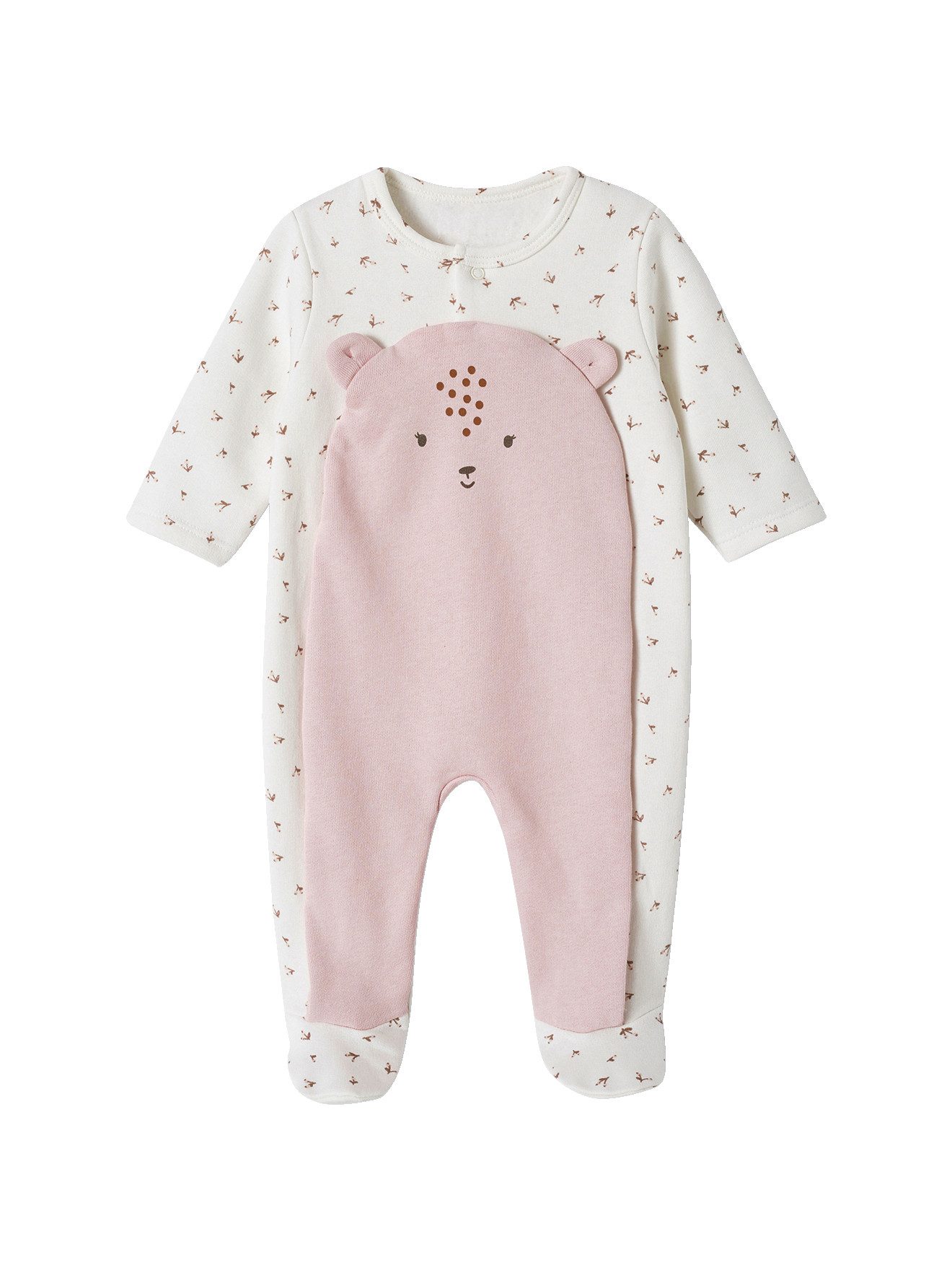 Schlafanzug Baby Strampler mit großer Windelöffnung