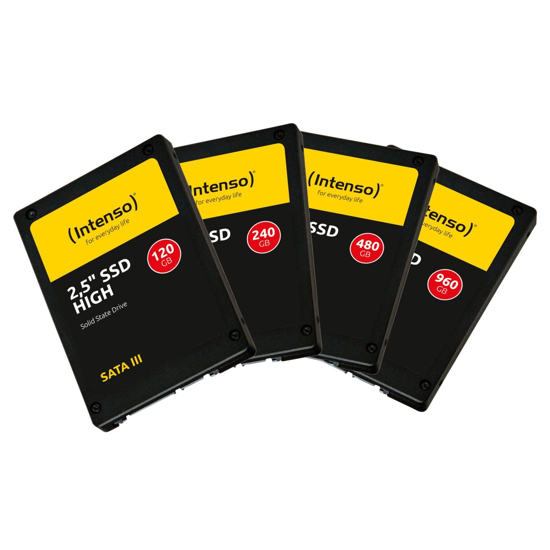 Intenso High SSD-Festplatte (120 GB) 2.5"" 520 MB/S Lesegeschwindigkeit, 480 MB/S Schreibgeschwindigkeit