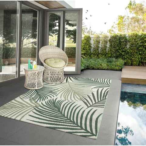 Teppich Machka robuster In- & Outdoor Teppich, the carpet, Rechteck, wetterfest, UV-beständig, Balkon, Terrasse, Wintergarten, pflegeleicht