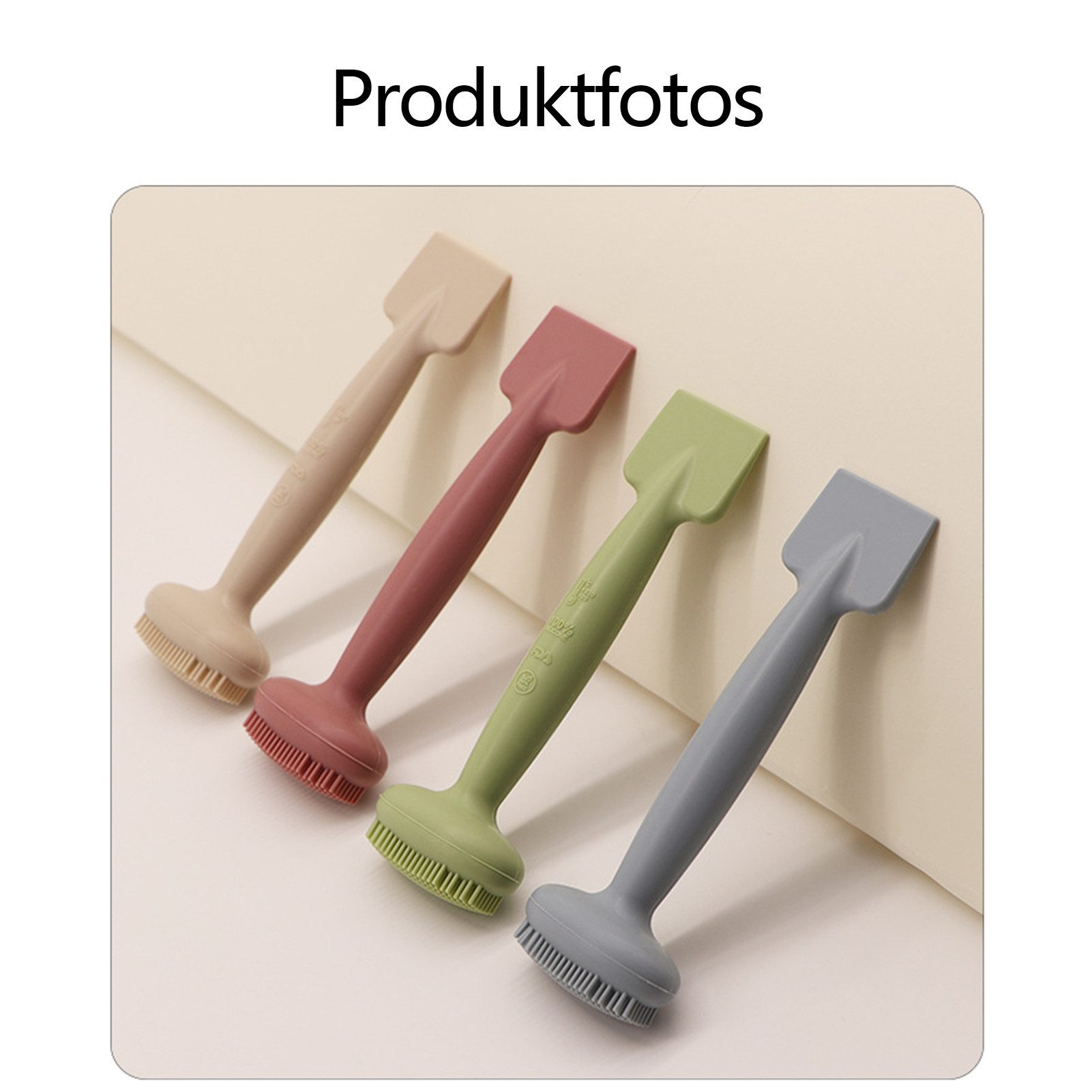 Jumpeak Gesichtsreinigungsbürste 2-in-1,weich,Hautpflege,gesichts-Make-up,Silikon Gesichtsbürste, 1-tlg., langlebig,mehrfarbig,Handheld,Doppelkopf,waschbar,Reinigungsbürste