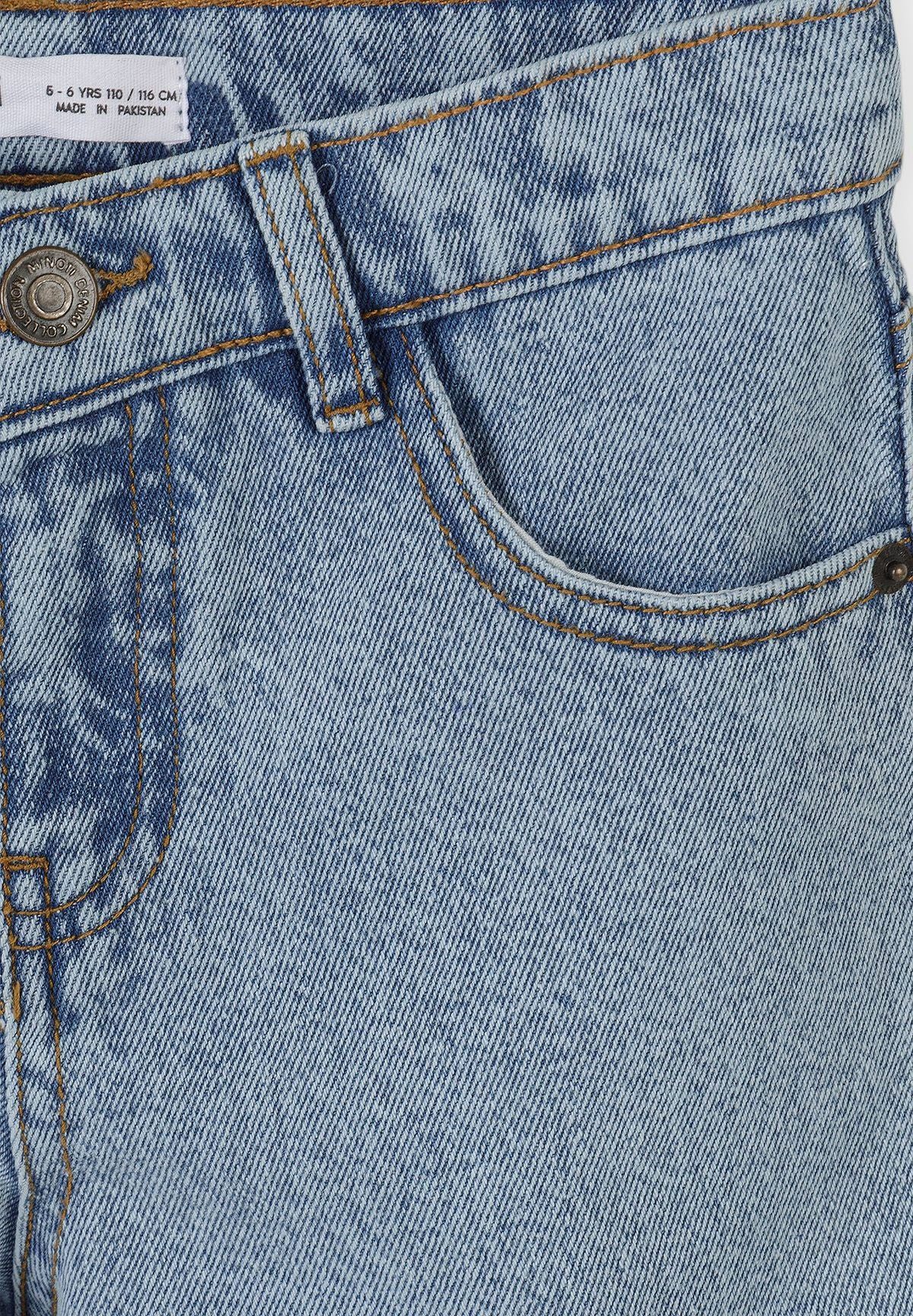 MINOTI Weite Jeans für Mädchen im Barrel-Schnitt Fältchen am Saum – Bild 3 von 3