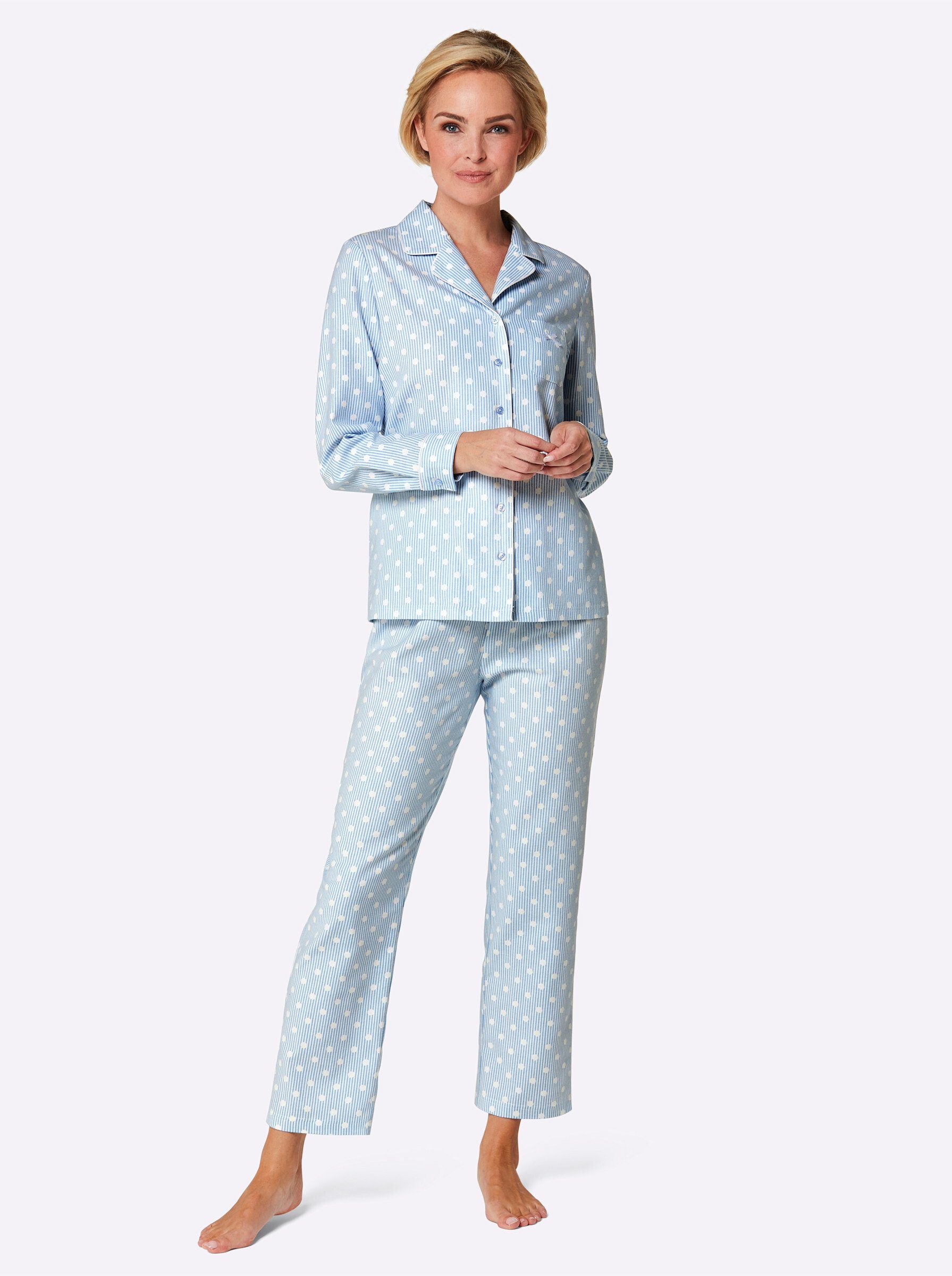 Witt Schlafanzug Pyjama Langarm günstig online kaufen