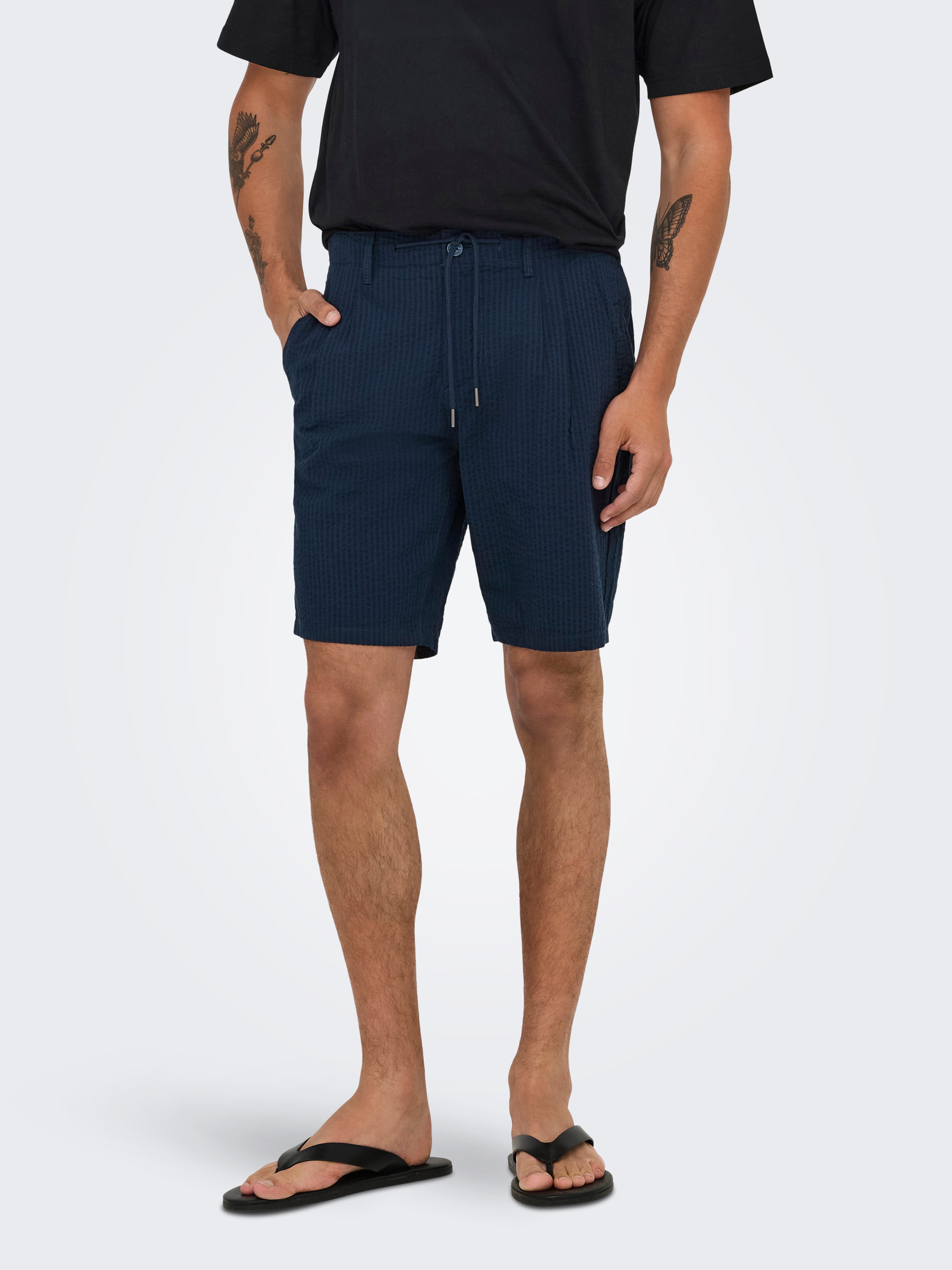 ONLY & SONS Shorts ONSLEO LIFE 0009 SEERSUCKER SHORTS NOOS günstig online kaufen