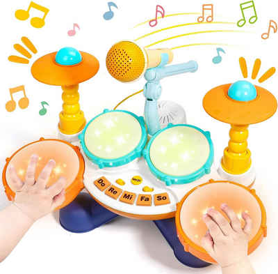 DOPWii Spielzeug-Musikinstrument Baby Spielzeug mit Lichtern und Geräuschen, 3 Modi, 10 Lieder, (1 tlg)