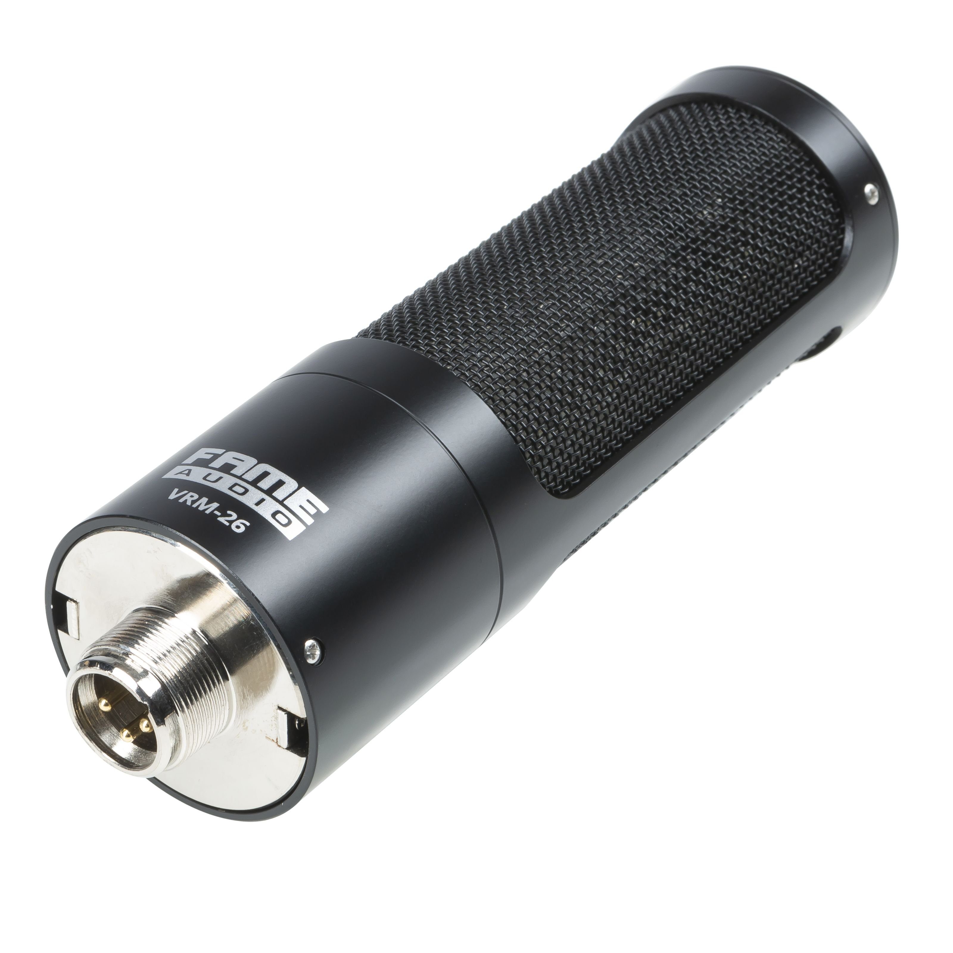 FAME Mikrofon (Audio VRM-26 Bändchenmikrofon Schwarz 20-18.000Hz Frequenzbereich 2.5 mV/Pa Empfindlichkeit 3-pol XLR Anschluss Acht Richtcharakteristik Kompakte Abmessungen Natürliche Transientenabbildung Ideal für Stimme/Instrument Inklusive Zubehör), Bändchenmikrofon, Audio, Natürliche Transientenabbildung