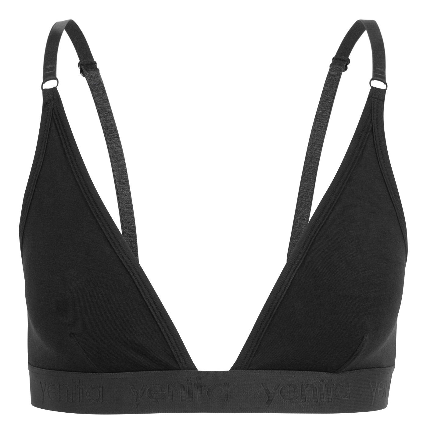 Yenita® Bustier Triangel BH aus Viskose ohne Bügel und elastischem Gummibund
