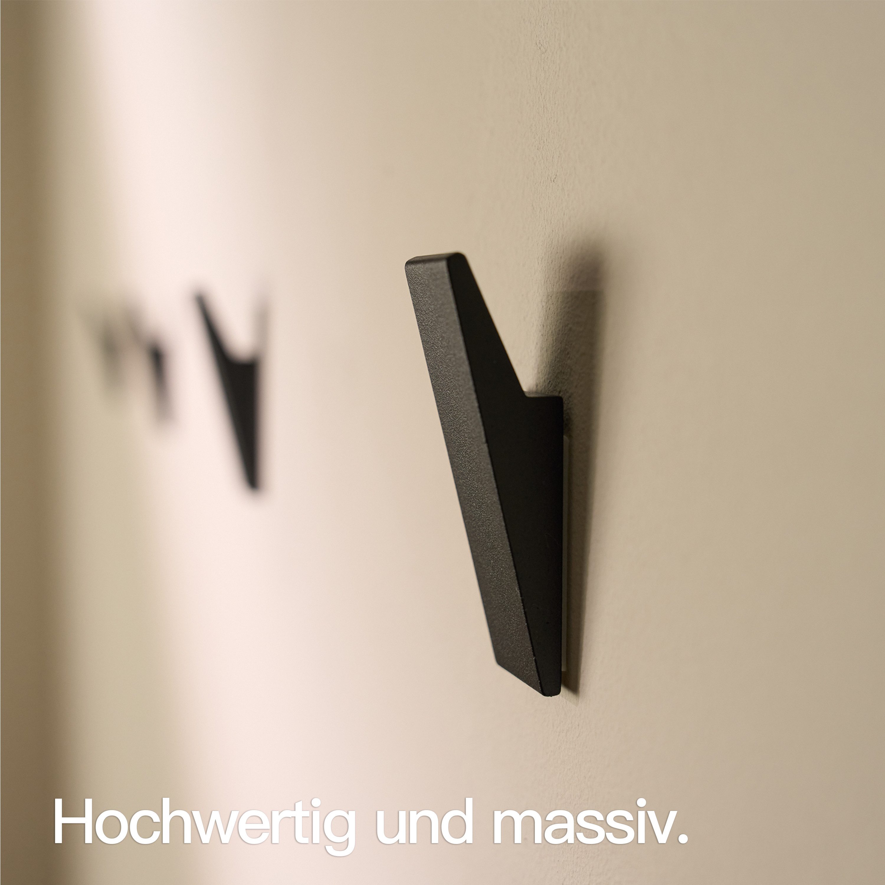 Designfabrik Hamburg Handtuchhaken DFHH KH, (4x Wandhaken), rostfrei, pulverbeschichtet, eloxiert, sandgestrahlt – Bild 3 von 5