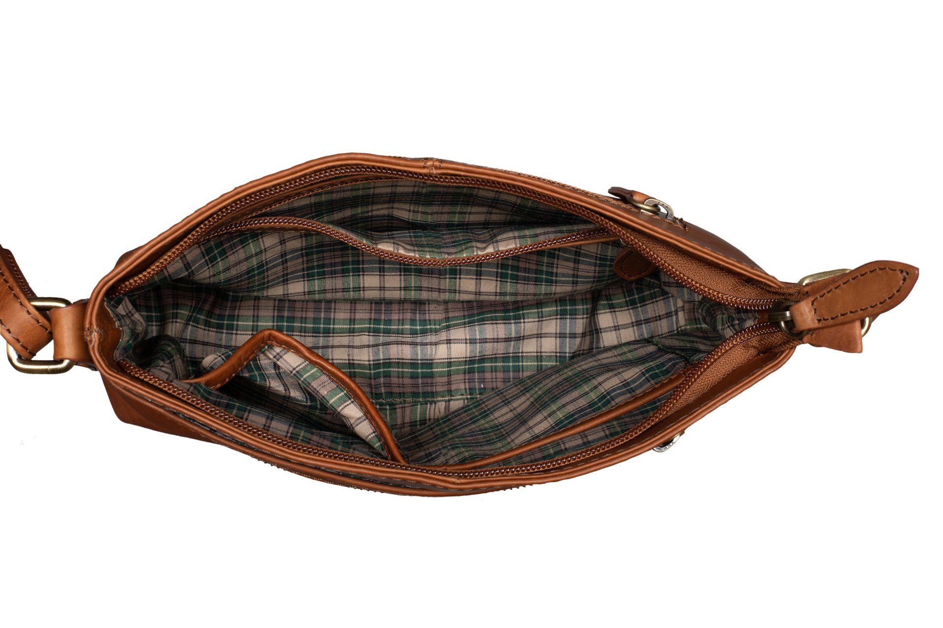 Benthill Shopper Damen Echt Leder Umhängetasche Handtasche Schultertasche Vintage Tasch, Reißverschlussfach