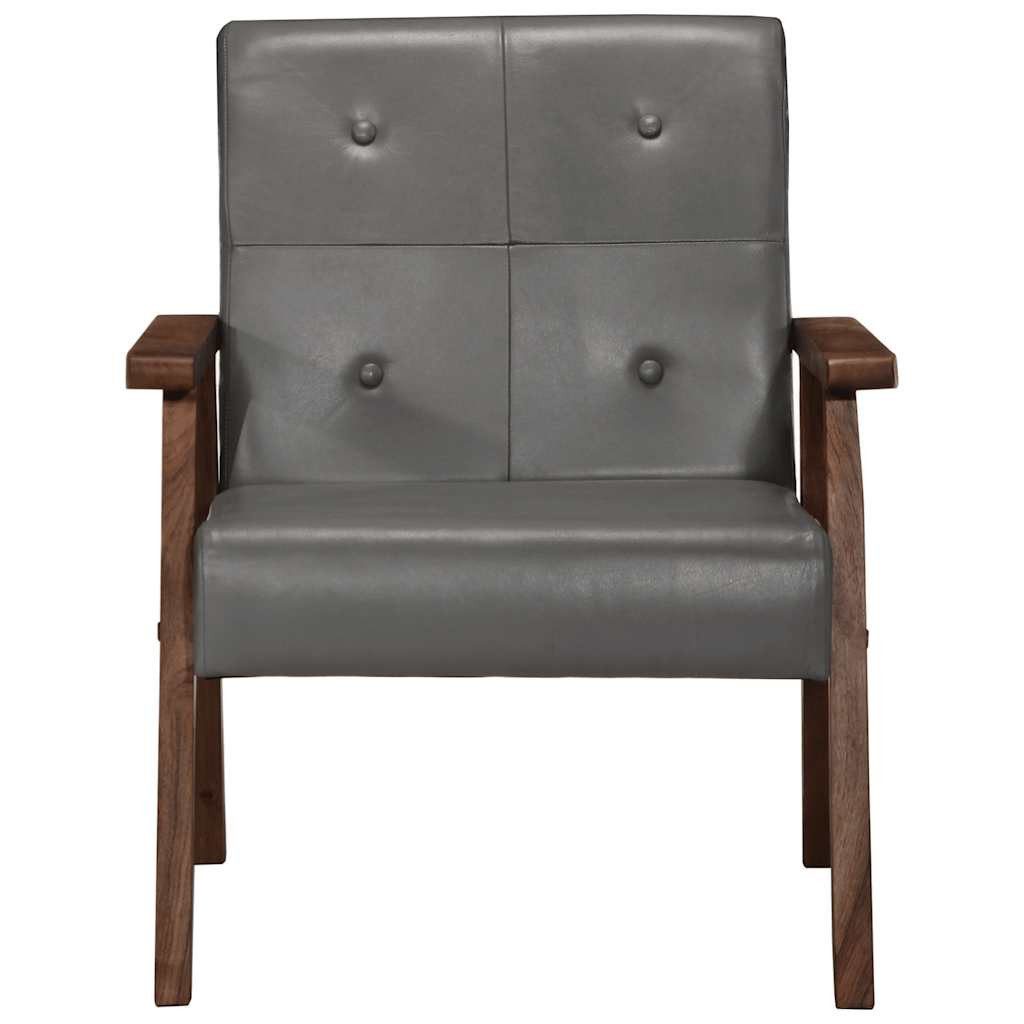 vidaXL Sessel Sessel Grau Echtleder (1-St)