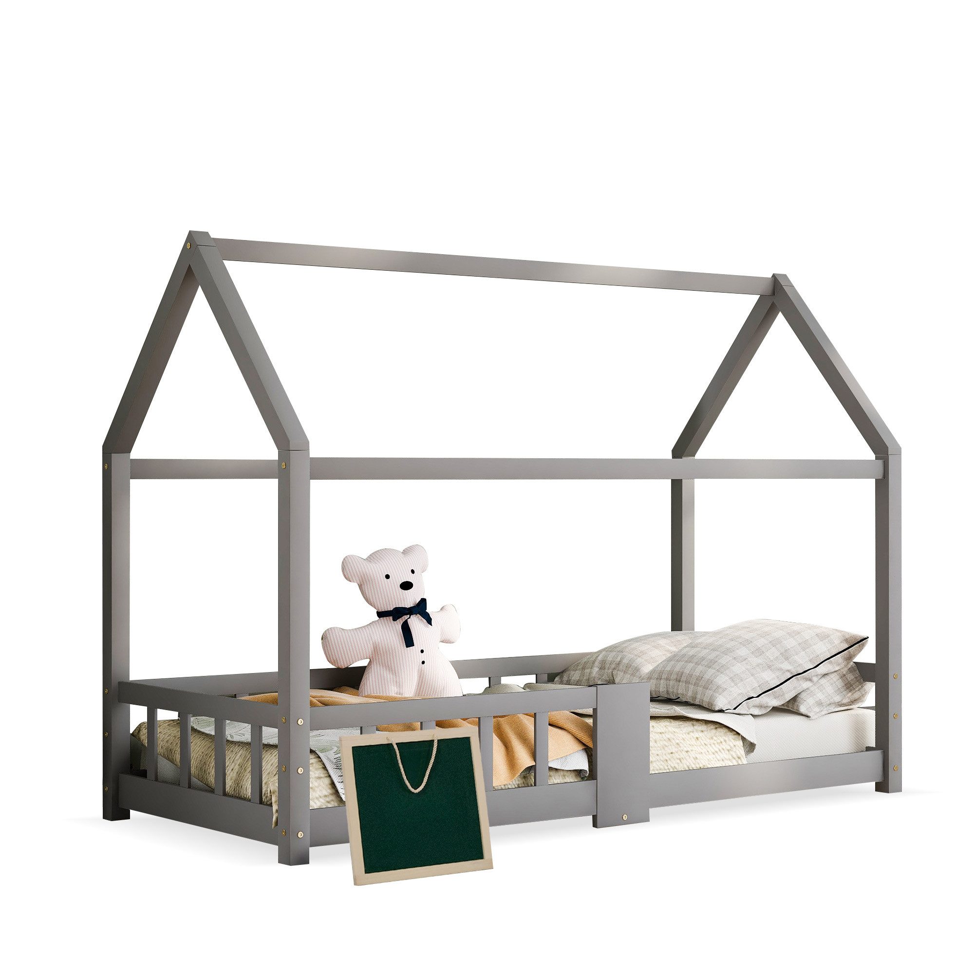 Flieks Kinderbett (1-tlg), Kiefernholz Hausbett mit günstig online kaufen