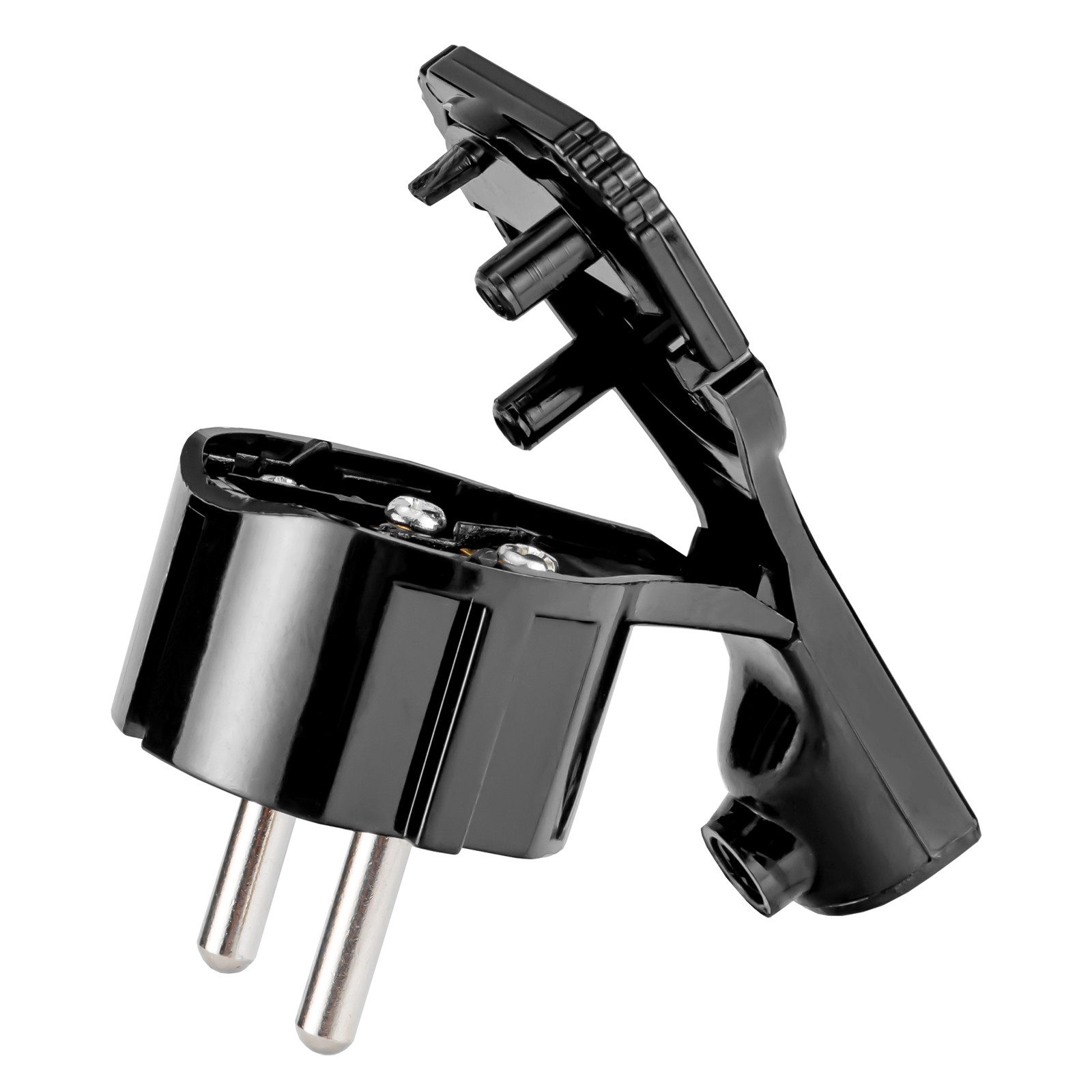 HB-DIGITAL Schuko-Stecker hb-digital Schutzkontaktstecker für NYM Kabel flaches Winkelstecker, flach – Bild 4 von 4