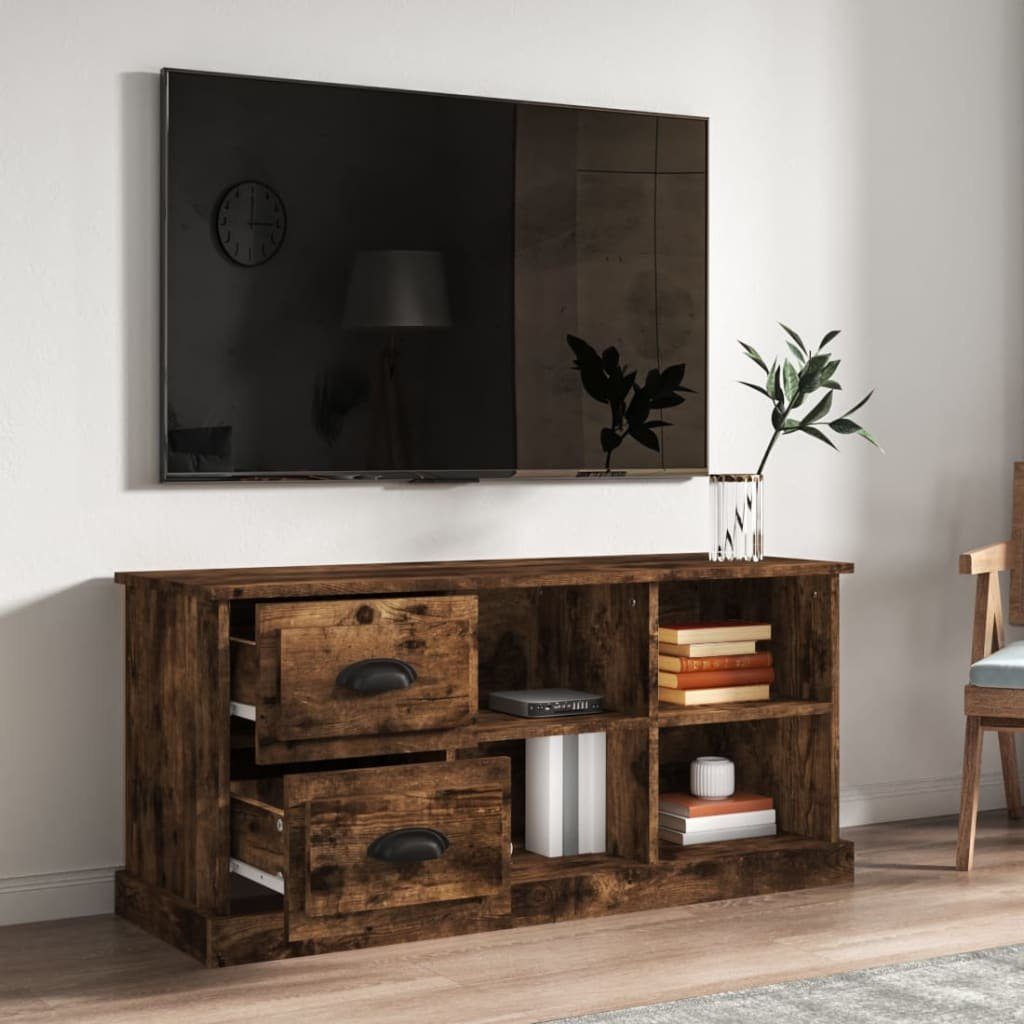 Holzwerkstoff Räuchereiche 102x35,5x47,5 cm furnicato TV-Schrank