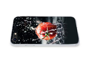 MuchoWow Handyhülle Tomate - Gemüse - Stilleben - Wasser - Rot, Handyhülle Apple iPhone 8, Smartphone-Bumper, Print, Handy Schutzhülle