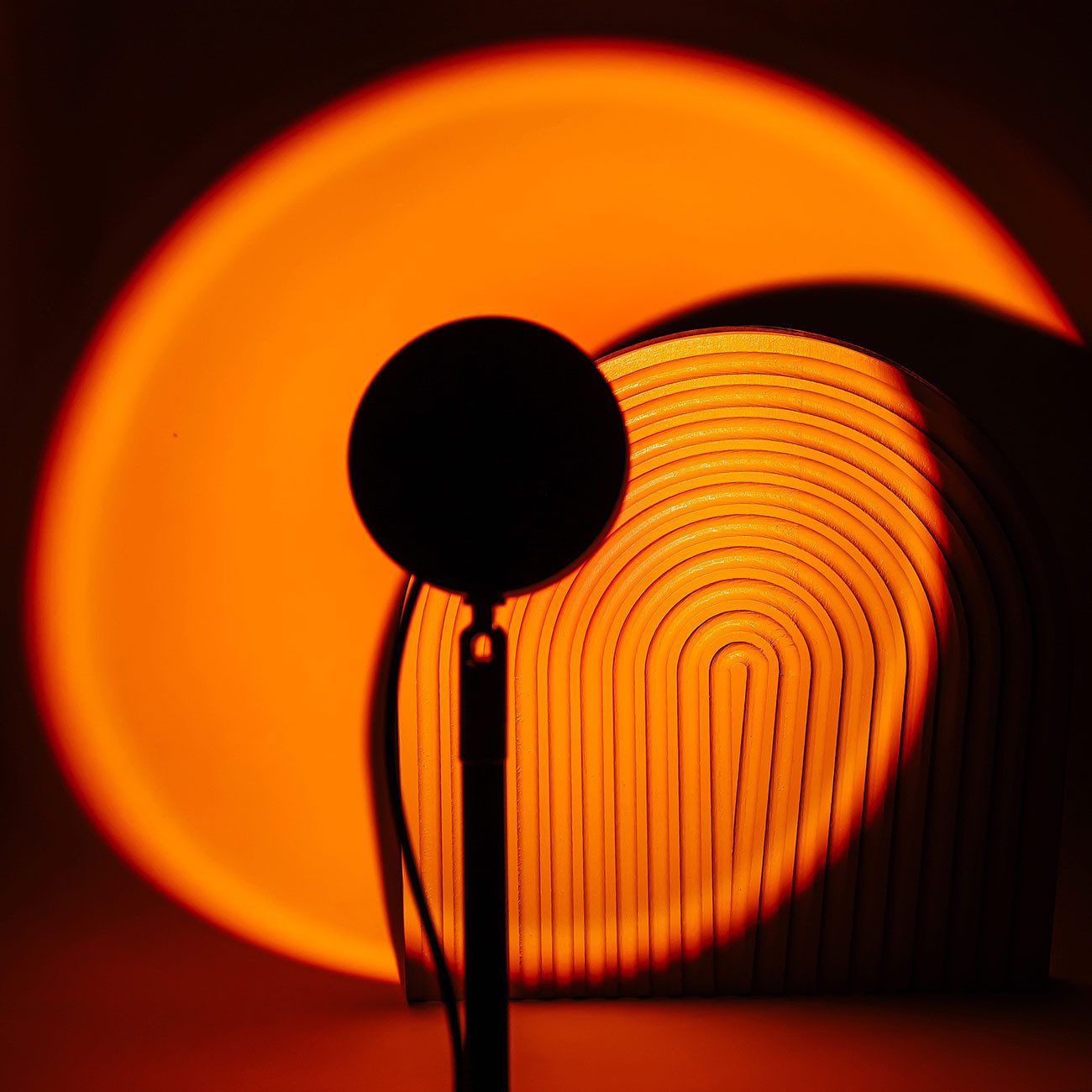 Casativo Projektionslampe LED-Sonnenuntergang Projektionslicht 180°-schwenkbar Deko-Beleuchtung, 10 Watt Leistungsaufnahme, LED fest integriert, Sunset-Projekto – Bild 4 von 5