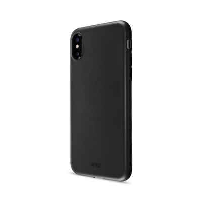 Artwizz Smartphone-Hülle Artwizz TPU Case - Ultra dünne, elastische Schutzhülle mit matter Rückseite für iPhone Xs (kompatibel mit iPhone X), Schwarz