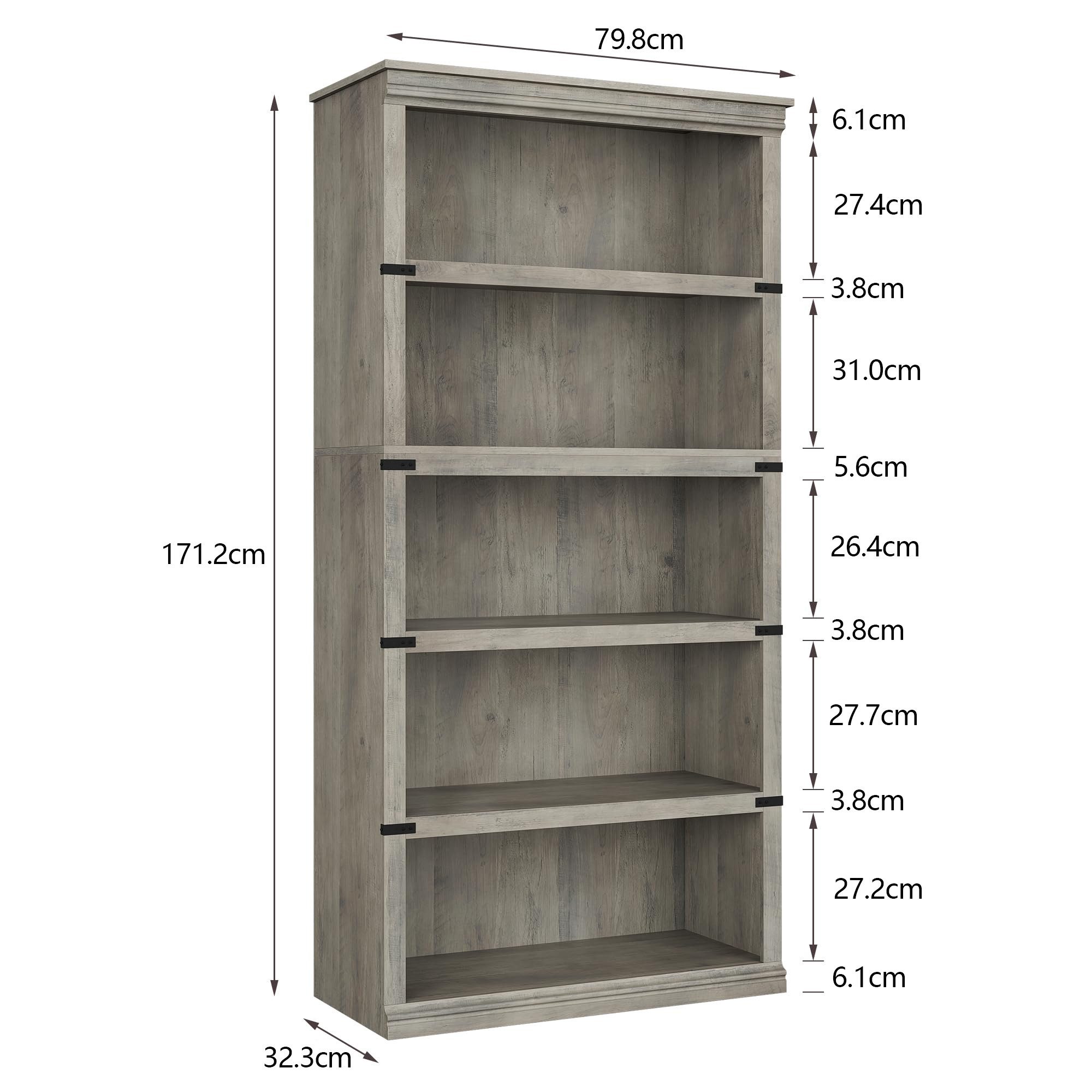GarveeMore Bücherregal Vintage-Bücherregal aus Holz Ablageregal Standregal günstig online kaufen