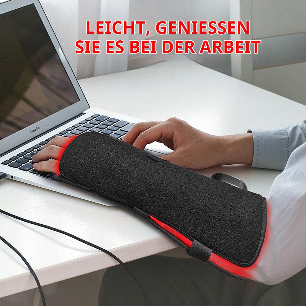 QUBEBU Infrarot-Wärmestrahler Infrarotlampe, Armschutz für die Rotlichttherapie Schmerzlinderung, Von der FDA zugelassene LED-Therapie, 1-tlg., Dual-Mode-Steuerung: Pulsmodus und konventioneller Modus, Kann die Gelenkheilung beschleunigen und Schmerzen lindern