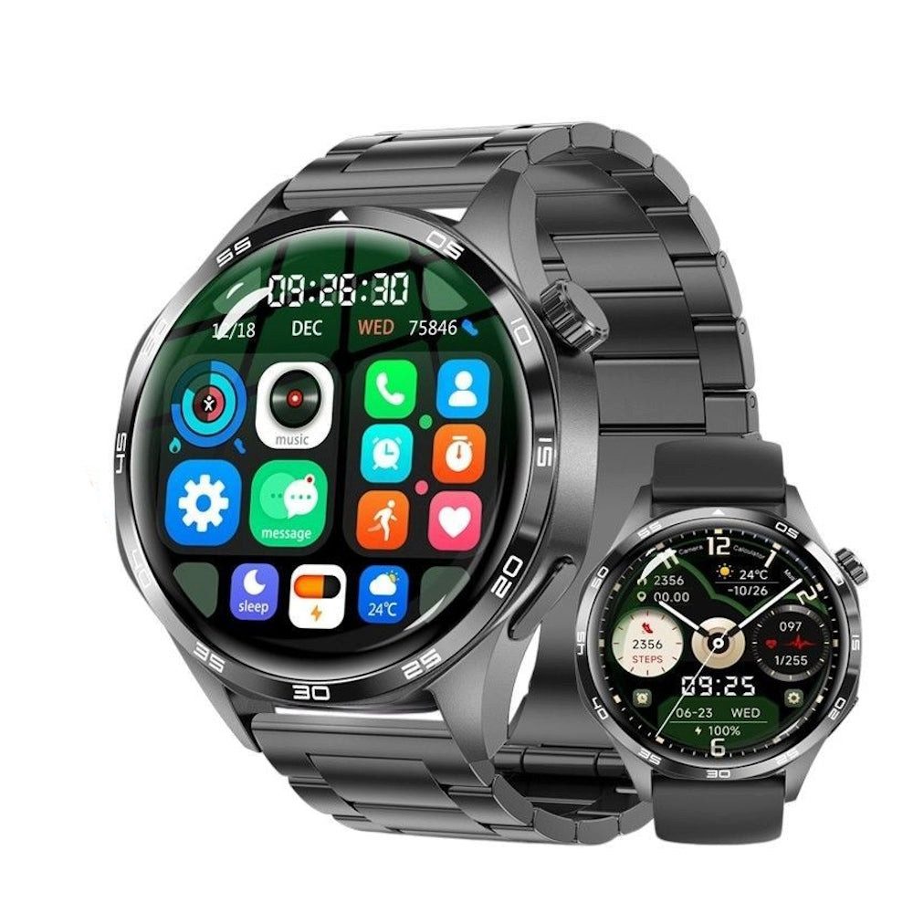 GT5 Pro Smartwatch Herren AMOLED GPS NFC wasserdicht Grau DE. Smartwatch