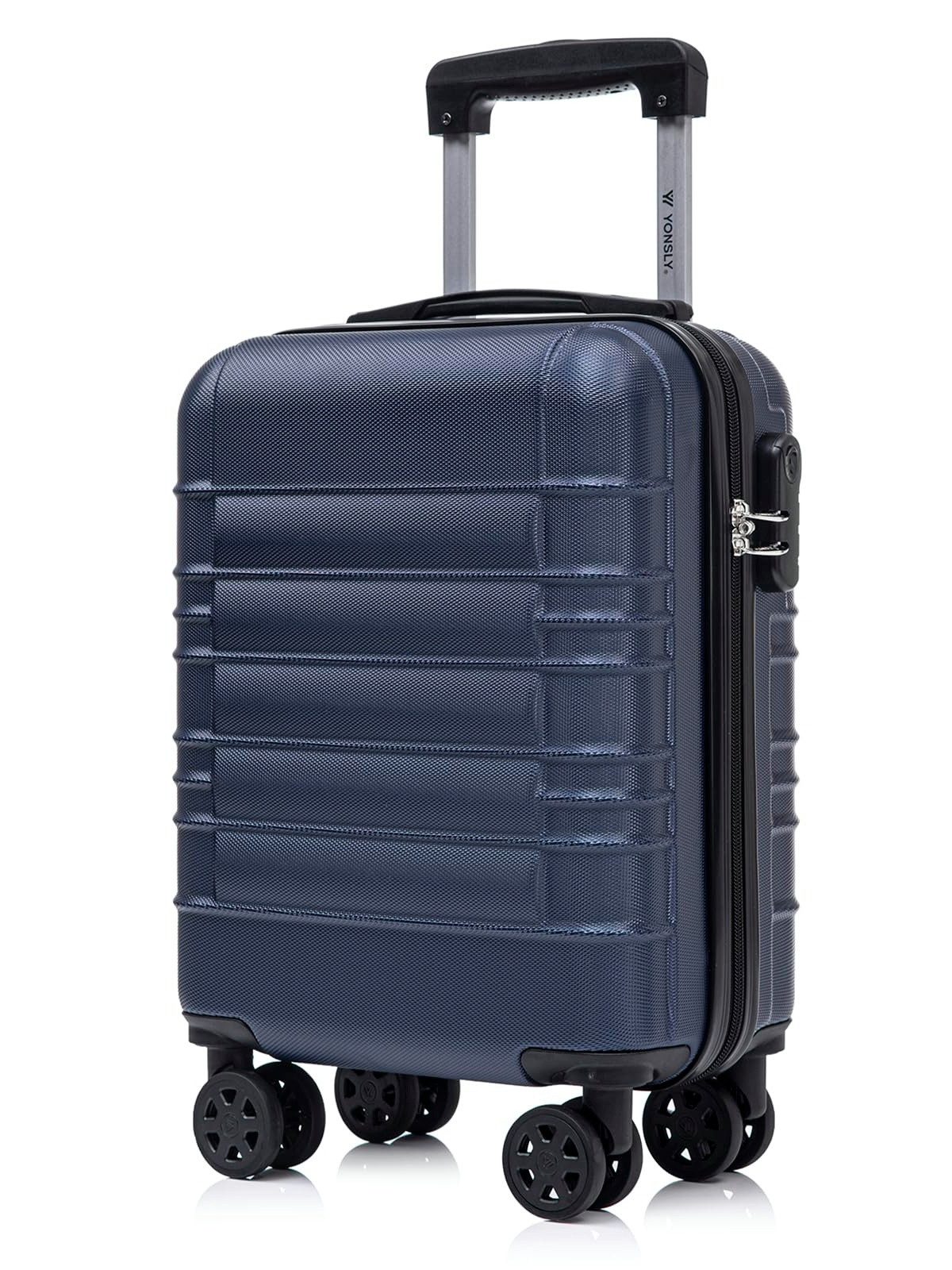 YONSLY Hartschalen-Trolley Hartschalen-Reisekoffer Trolley mit 4 Rollen und Zahlenschloss, 4 Rollen, leicht, robust und komfortabel für Kurztrip bis Urlaubsreise