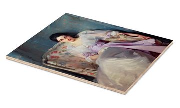 Posterlounge Holzbild John Singer Sargent, Lady Agnew von Lochnaw, Malerei