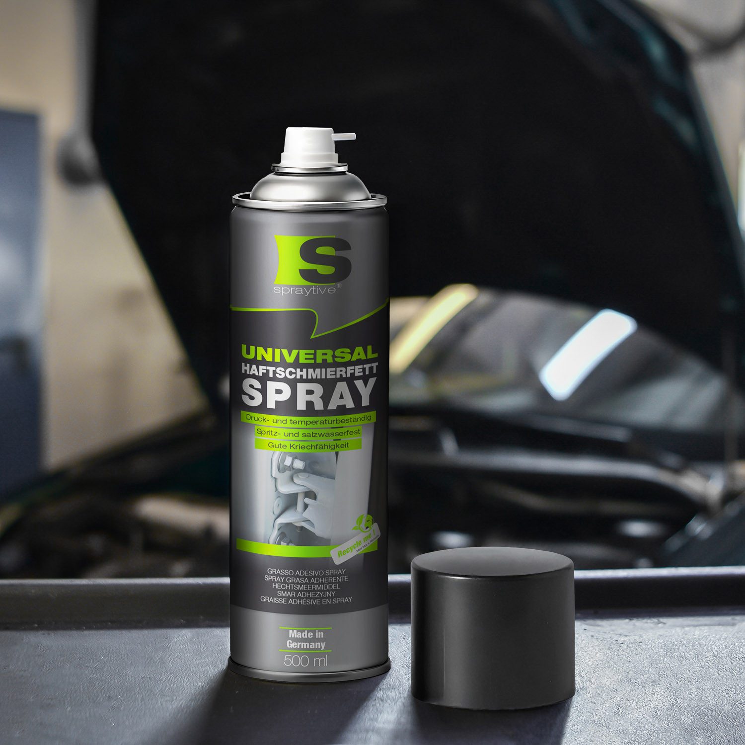 Spraytive Schmierfett 3x 500 ml Universal Haftschmierfett-Spray – Schmierfett & Kriechöl, Made in Germany