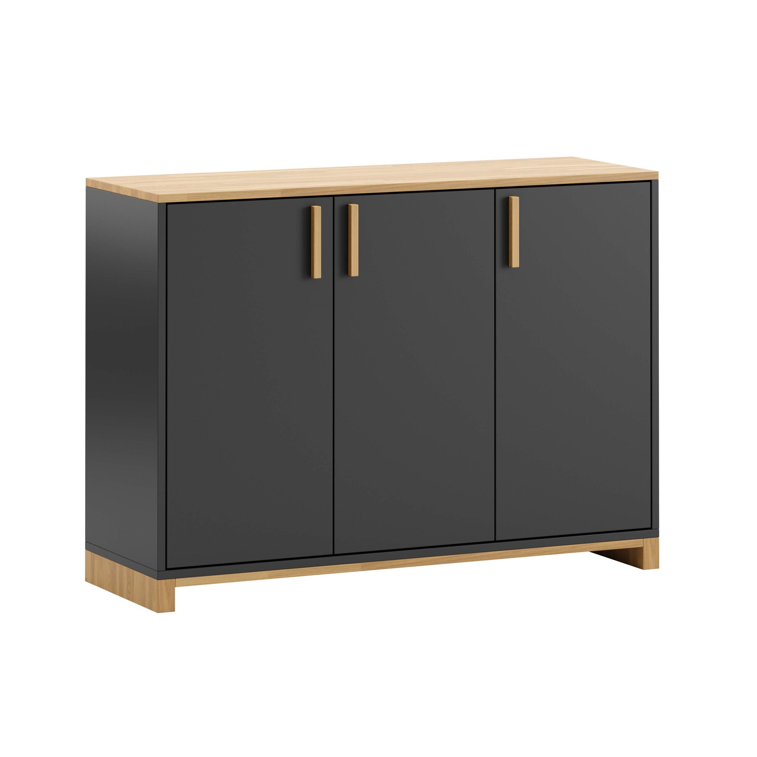Deerhorn Sideboard Kommode Modern Workplace, 3 Двери mit Soft-Close, Tiefe: 40 cm, Höhe: 86 cm