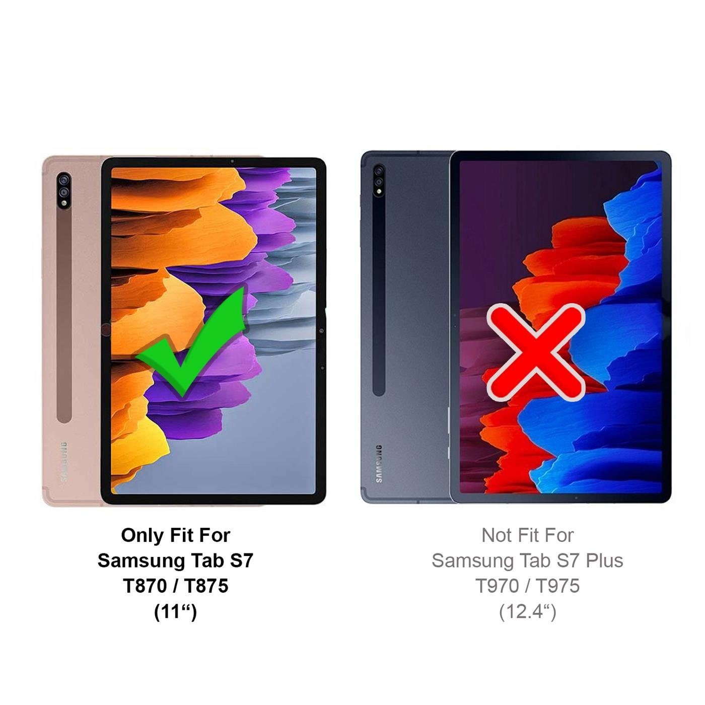 CoolGadget Tablet-Hülle Silikon Case Tablet Hülle Für Samsung Galaxy Tab S7 28 cm (11 Zoll), Hülle dünne Schutzhülle matt Slim Cover für Samsung Tab S7