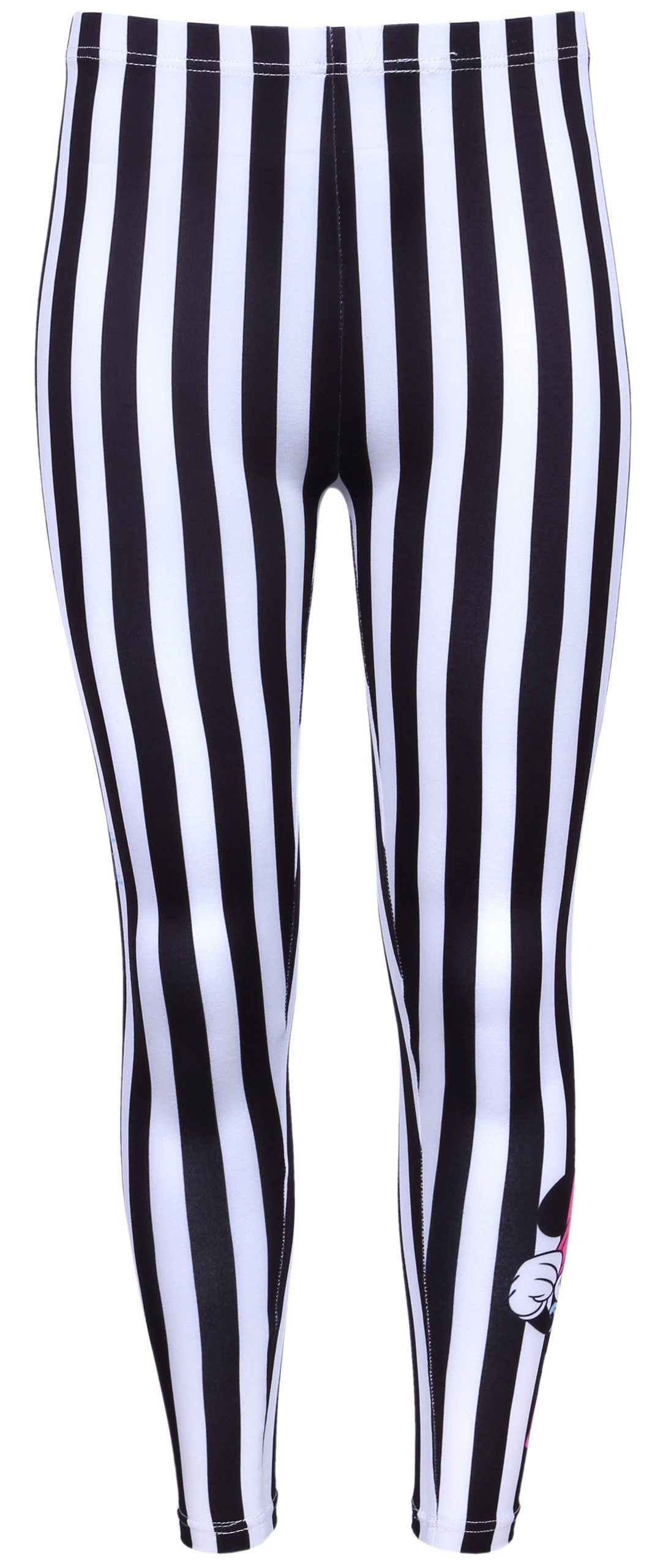 Sarcia.eu 7/8-Leggings Weiß-schwarzn gestreifte Леггинсыhose Minnie Mouse Disney 9 Jahre