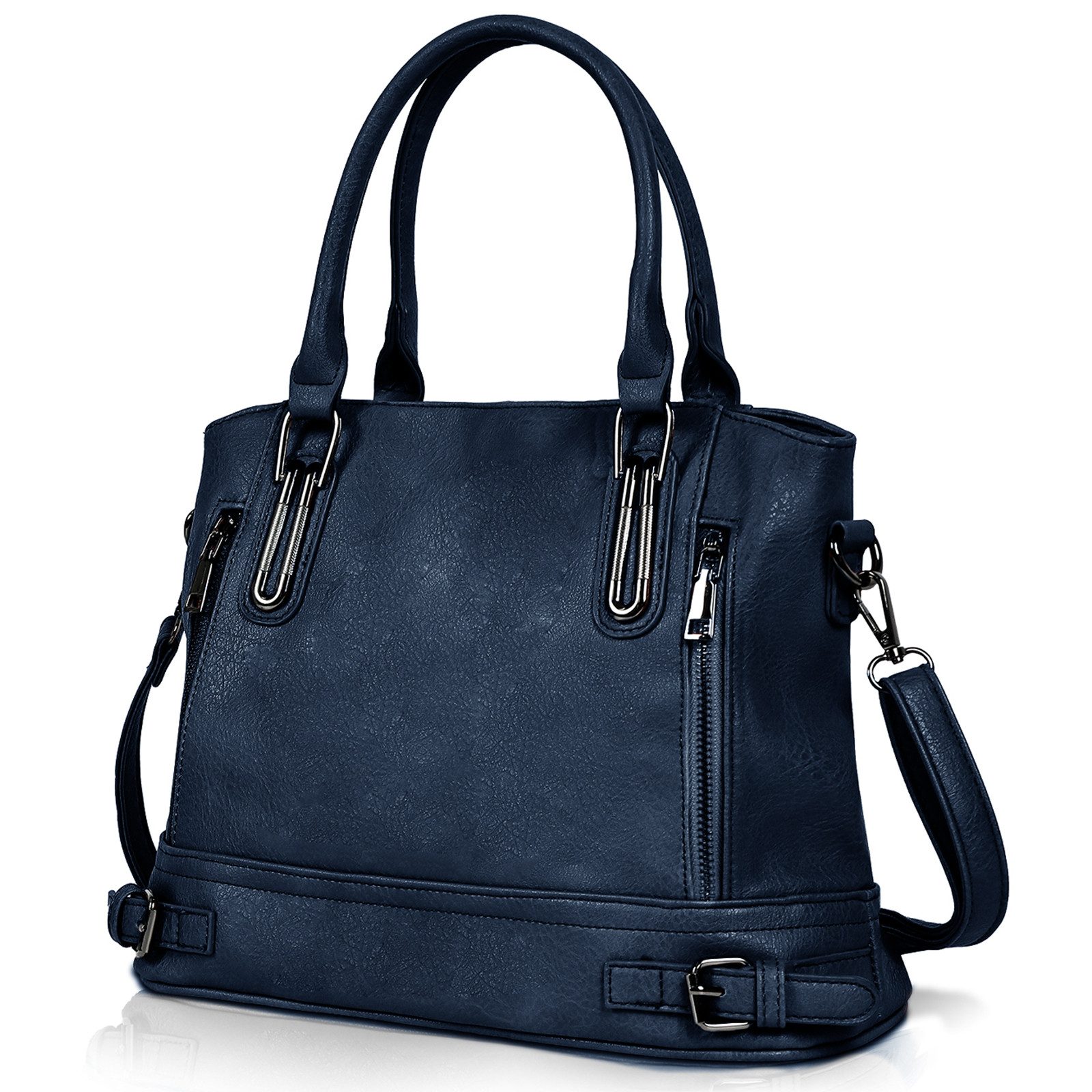 TAN.TOMI Henkeltasche Handtasche Leder Henkeltasche Top Griff Tasche, Vintage Weiches Umhängetasche Schultertasche für Frauen